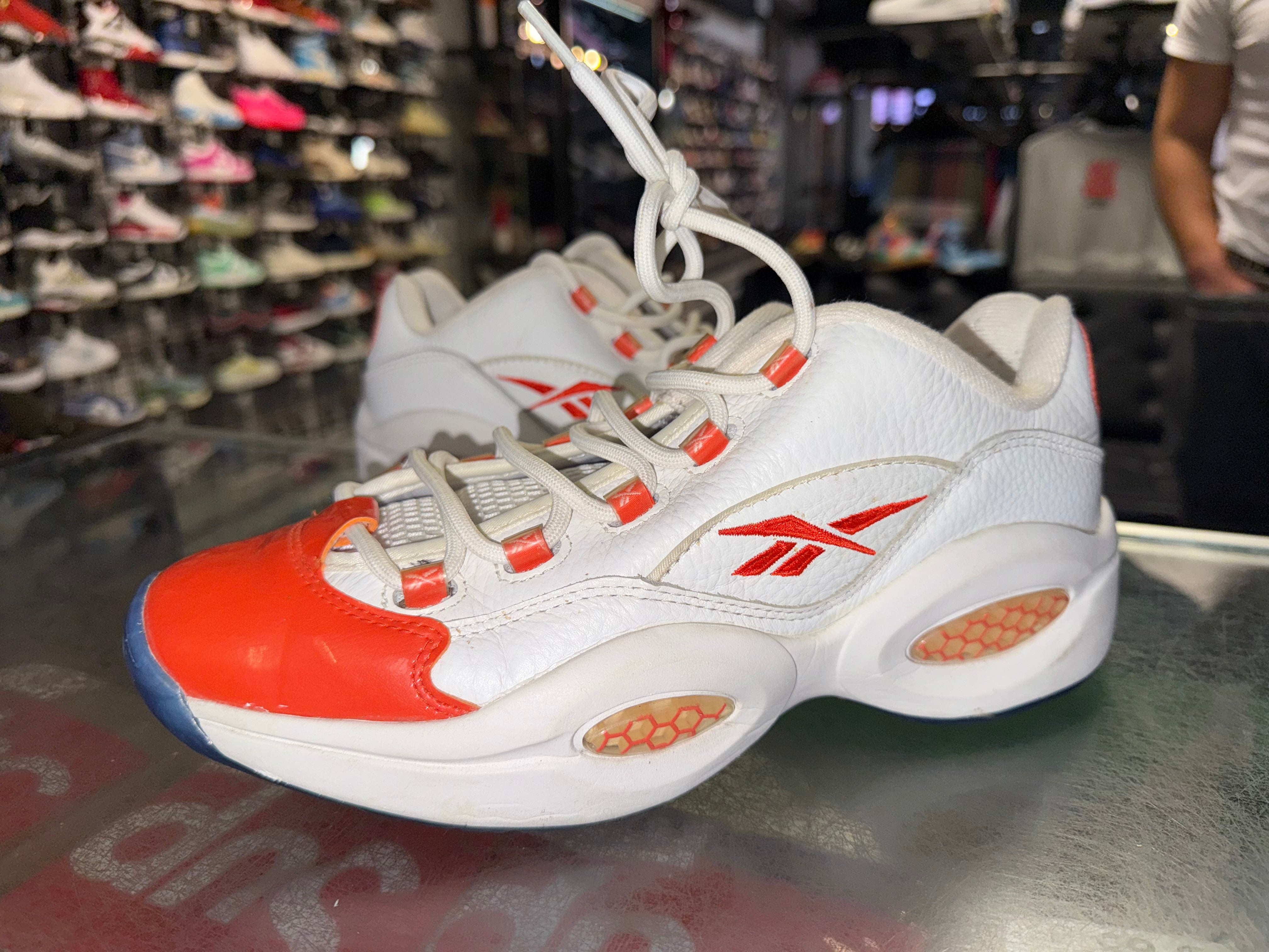 Size 9 Reebok Question Low "Orange Patent" - NB
