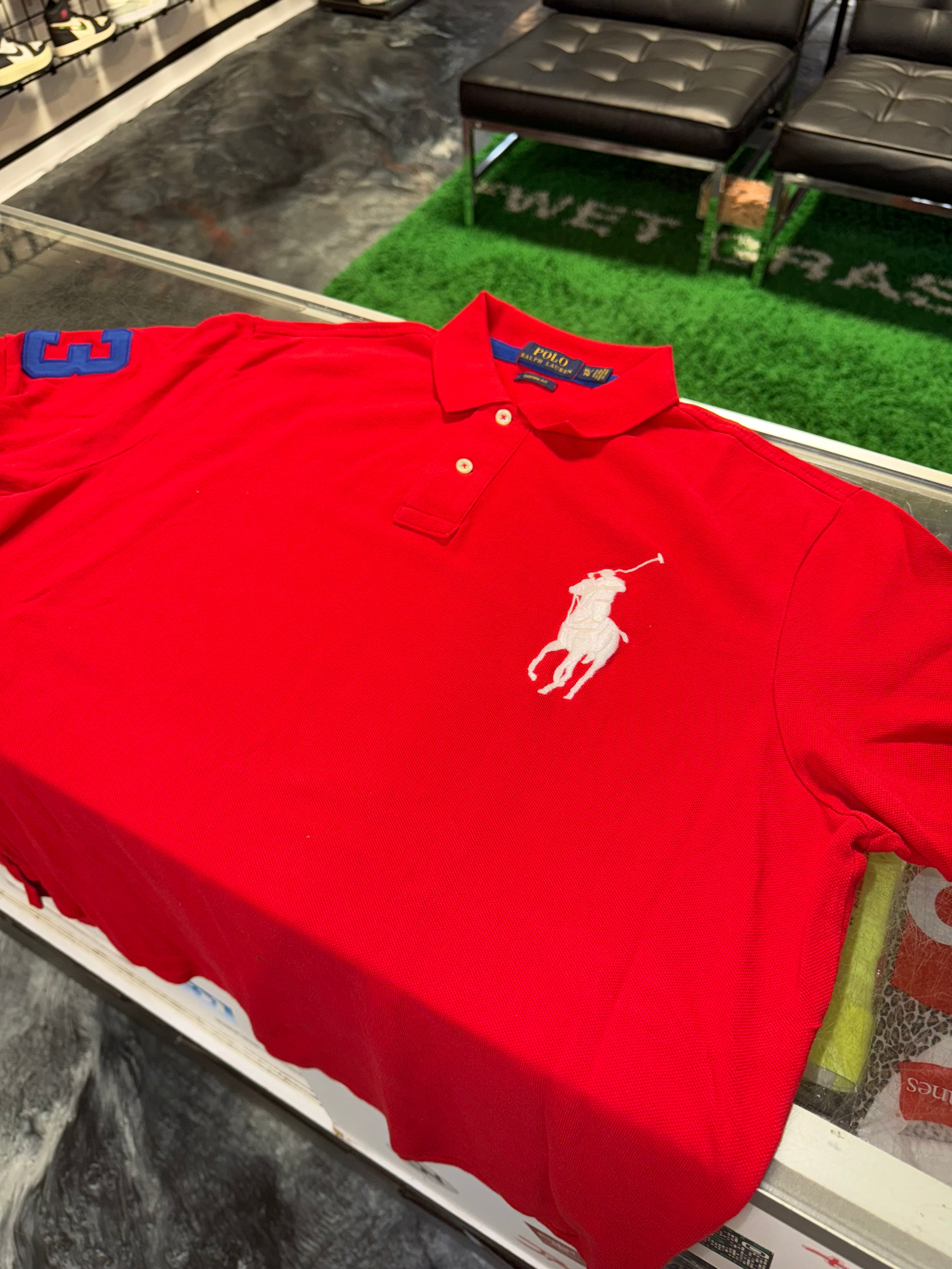 X-Large Polo Ralph Lauren Red Collard