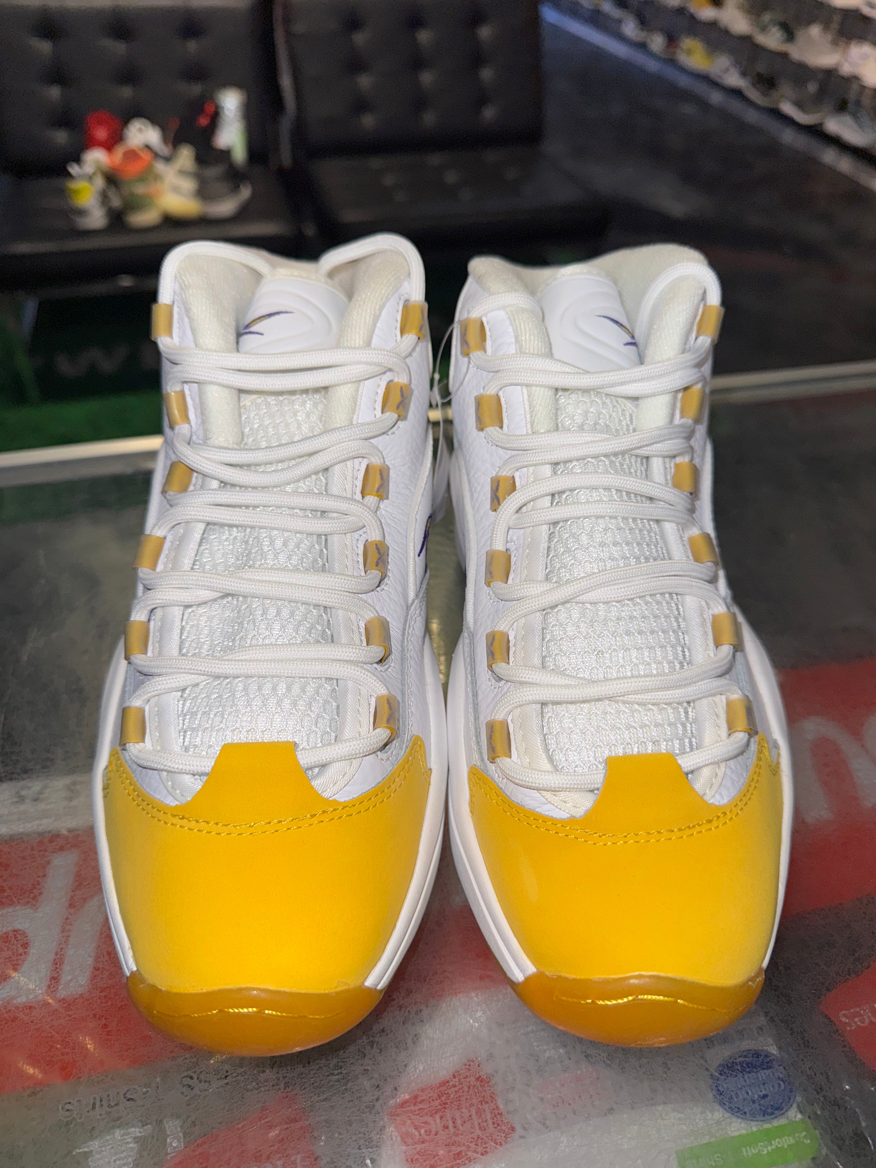 Size 8.5 Reebok Question Mid "Yellow Toe" Brand New