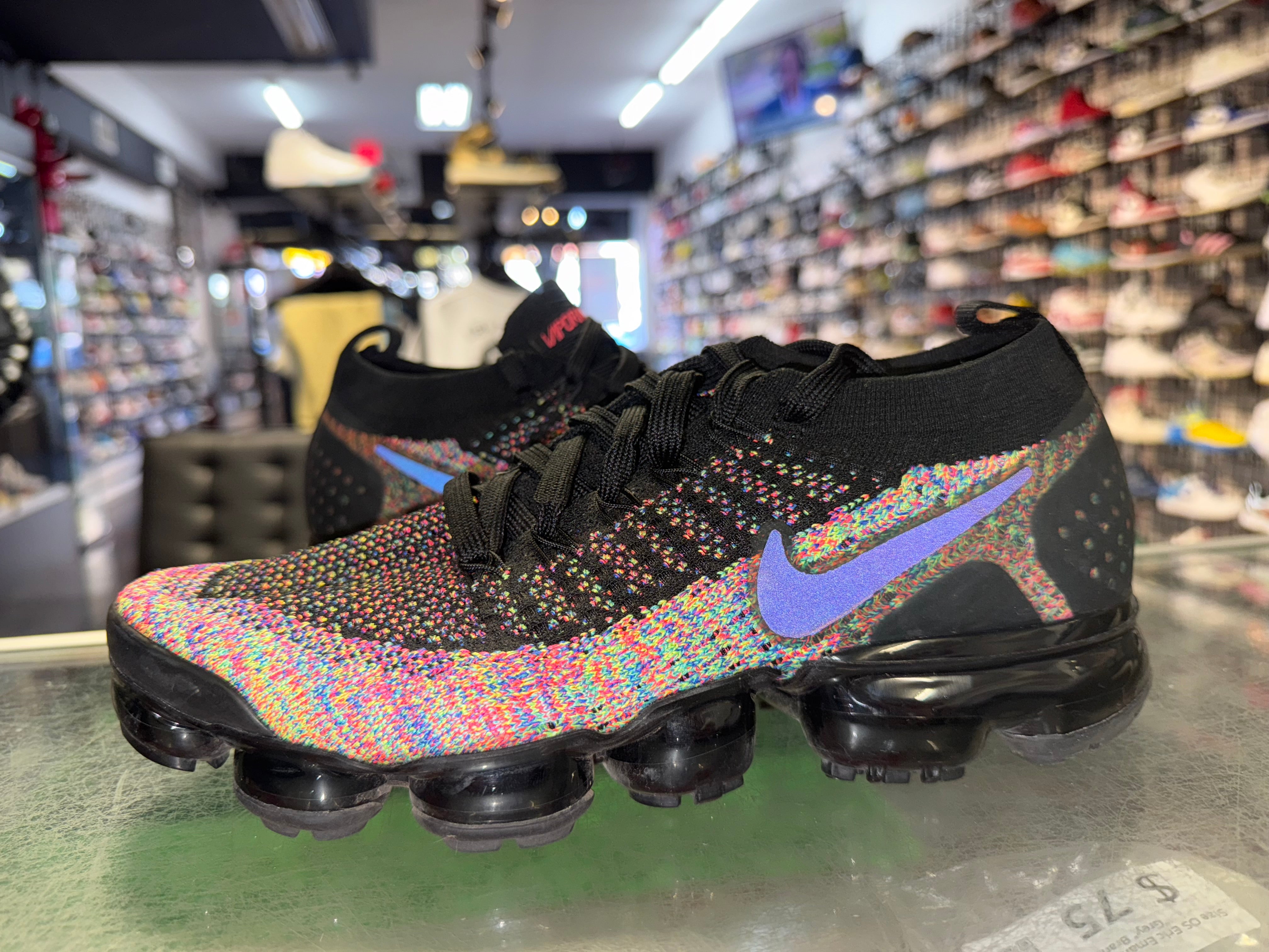 Size 7.5 Air Vapormax 2 "Black Multi-Color"