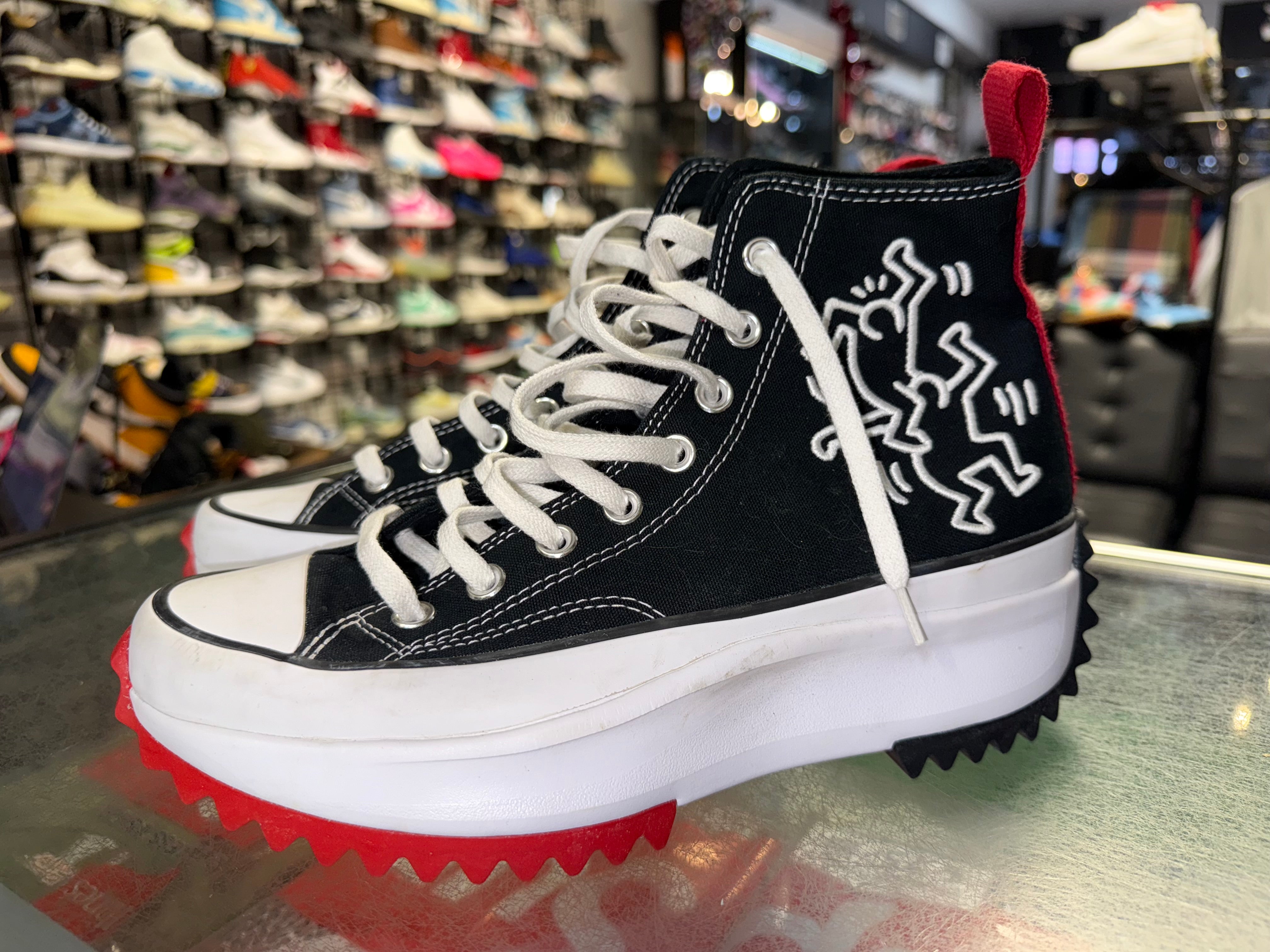 Size 8 Converse Run Star Hike "Keith Haring Black" - NB