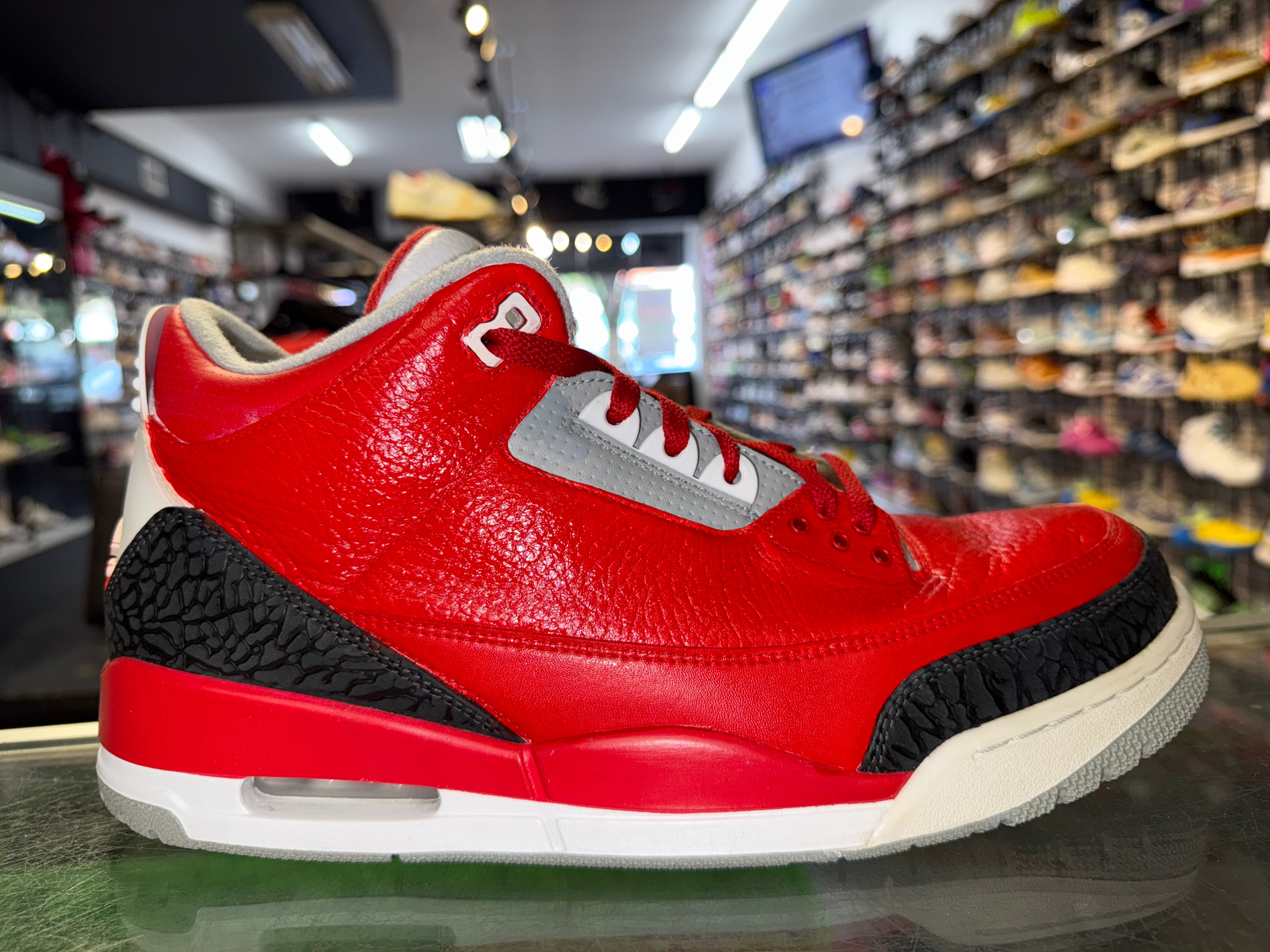 Size 12 Air Jordan 3 Fire Red CUSTOM