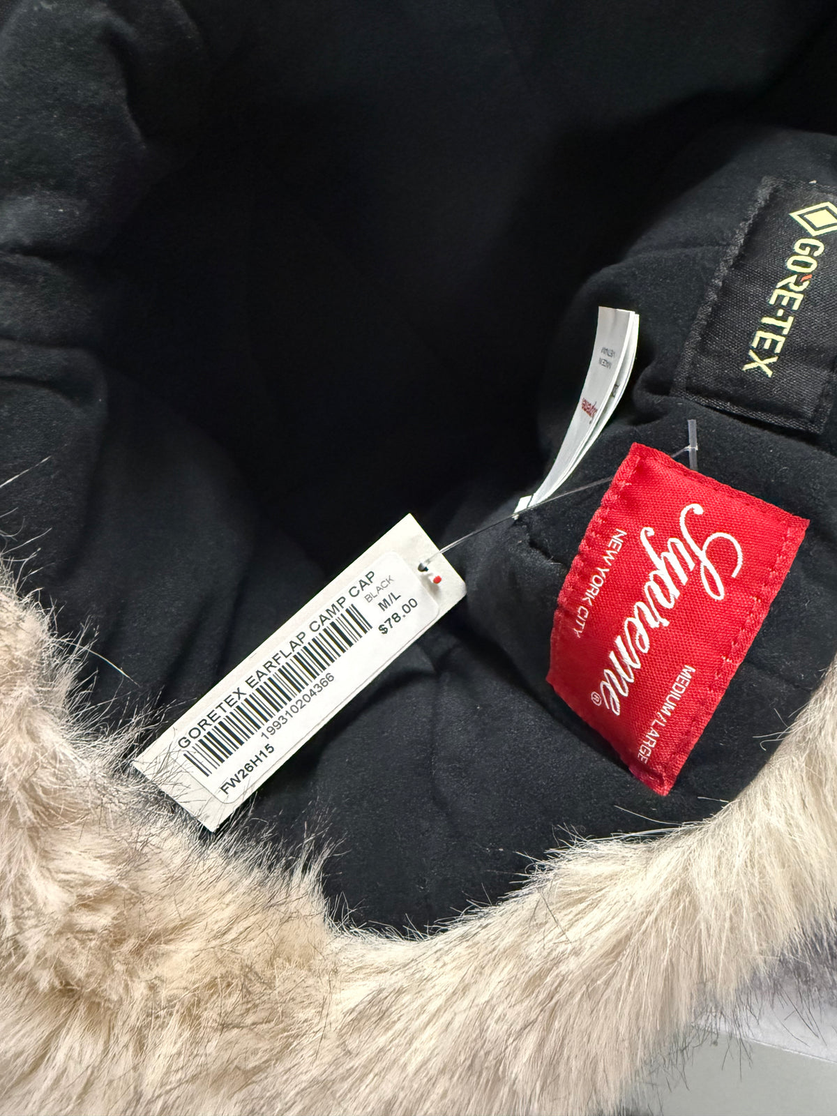 Supreme Gore-Tex Earflap Hat Black, new, size M/L – view 3