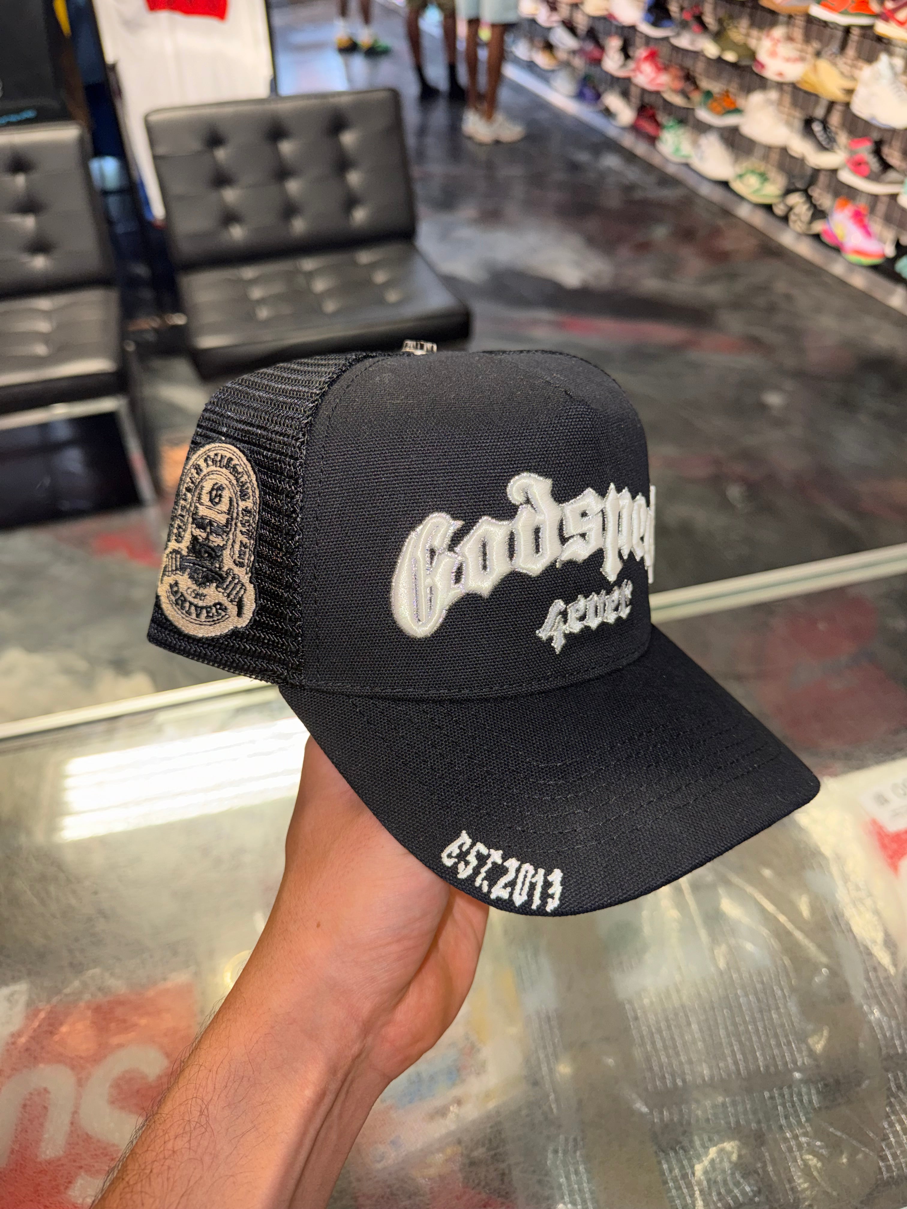 Size OS Godspeed 4Ever SnapBack Hat “Black/White”