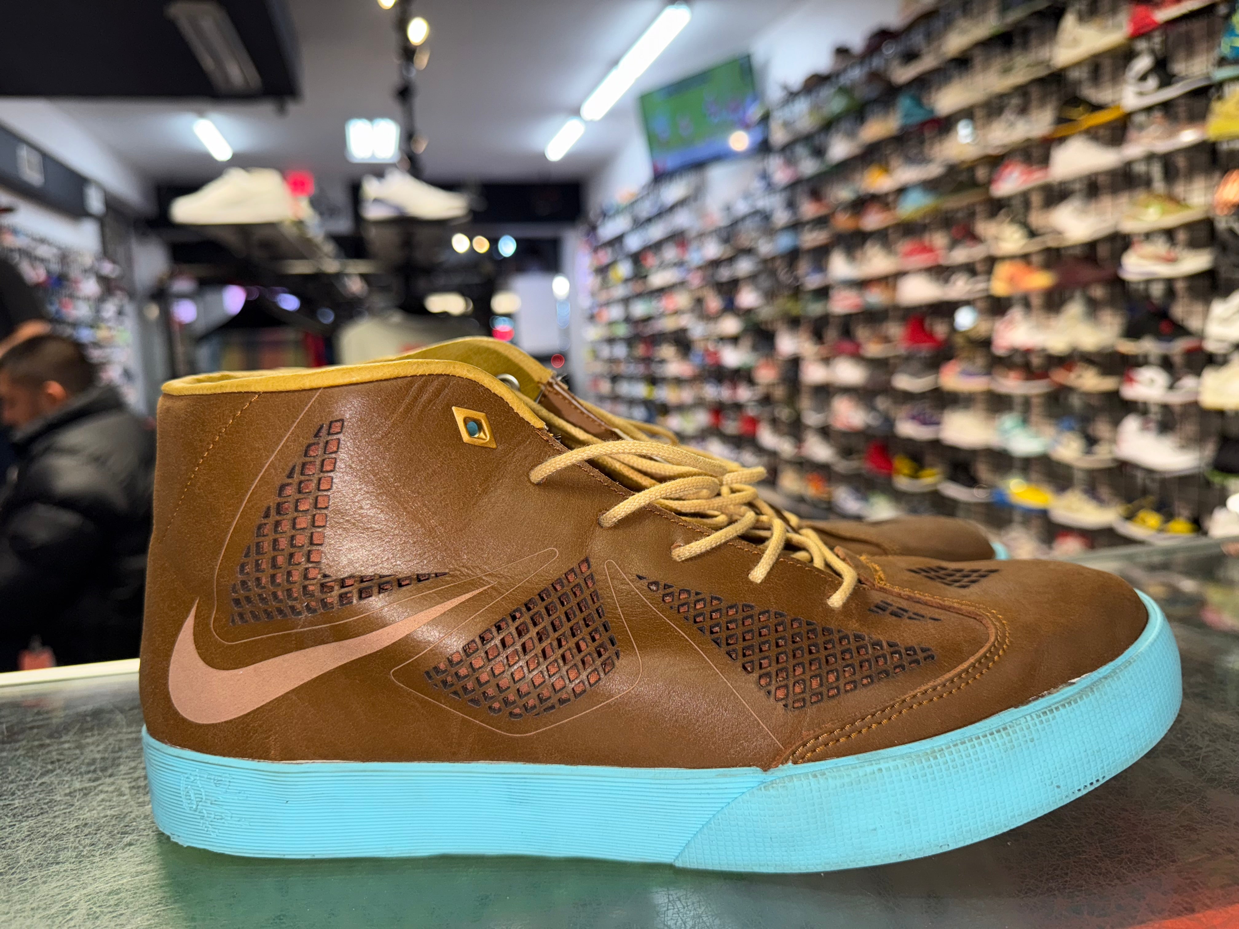 Size 12 Lebron X NSW Lifestyle "Brown Blue" - NB