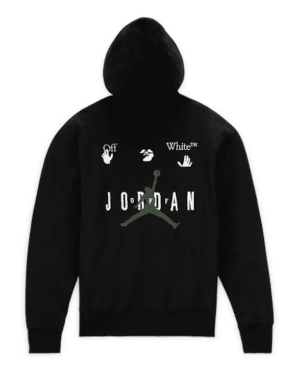 Size S (Fits M) Off White x Air Jordan Hoodie “Black”