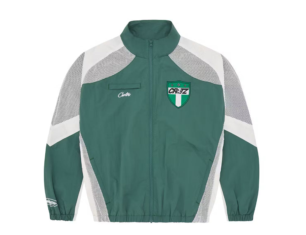 Size M Corteiz Olympic Shuku Zip Up “Green/White” Brand New