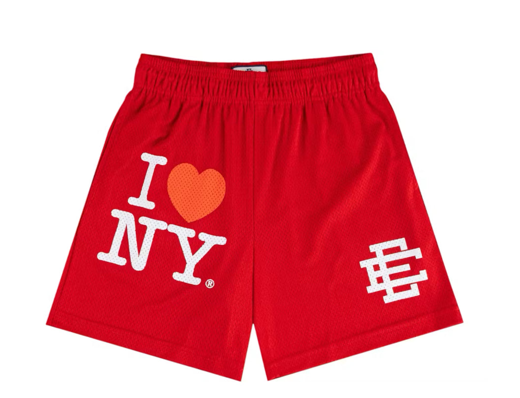 Size XL Eric Emanuel I Love NY EE Shorts “Red” Brand New