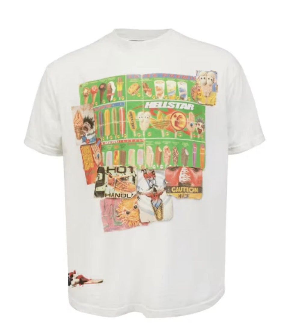 Size S (Fits M) Hellstar x Adidas Creamsicle Tee “Multicolor” Brand New
