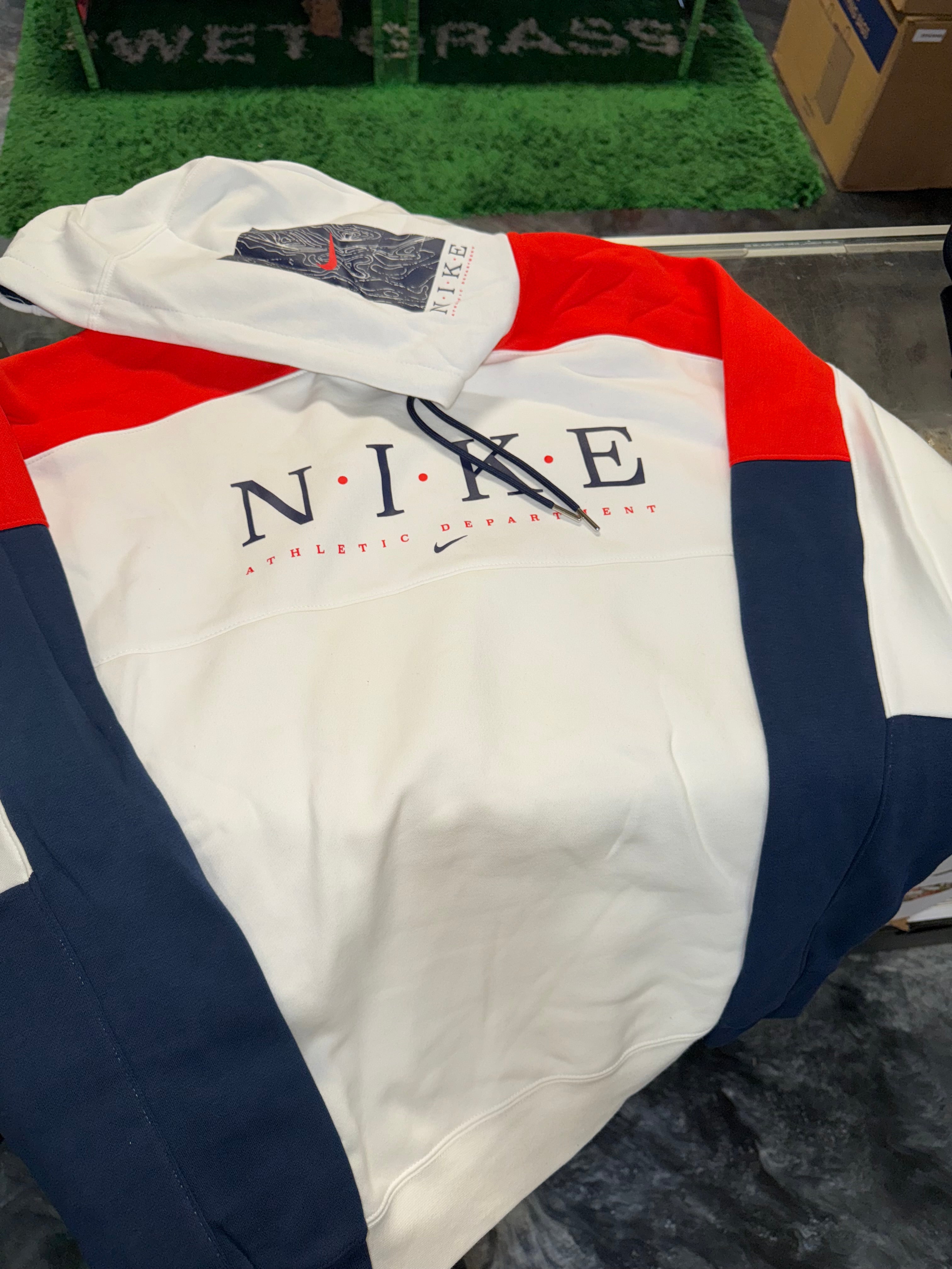 Medium Nike Athletic Dept Hoodie "White"
