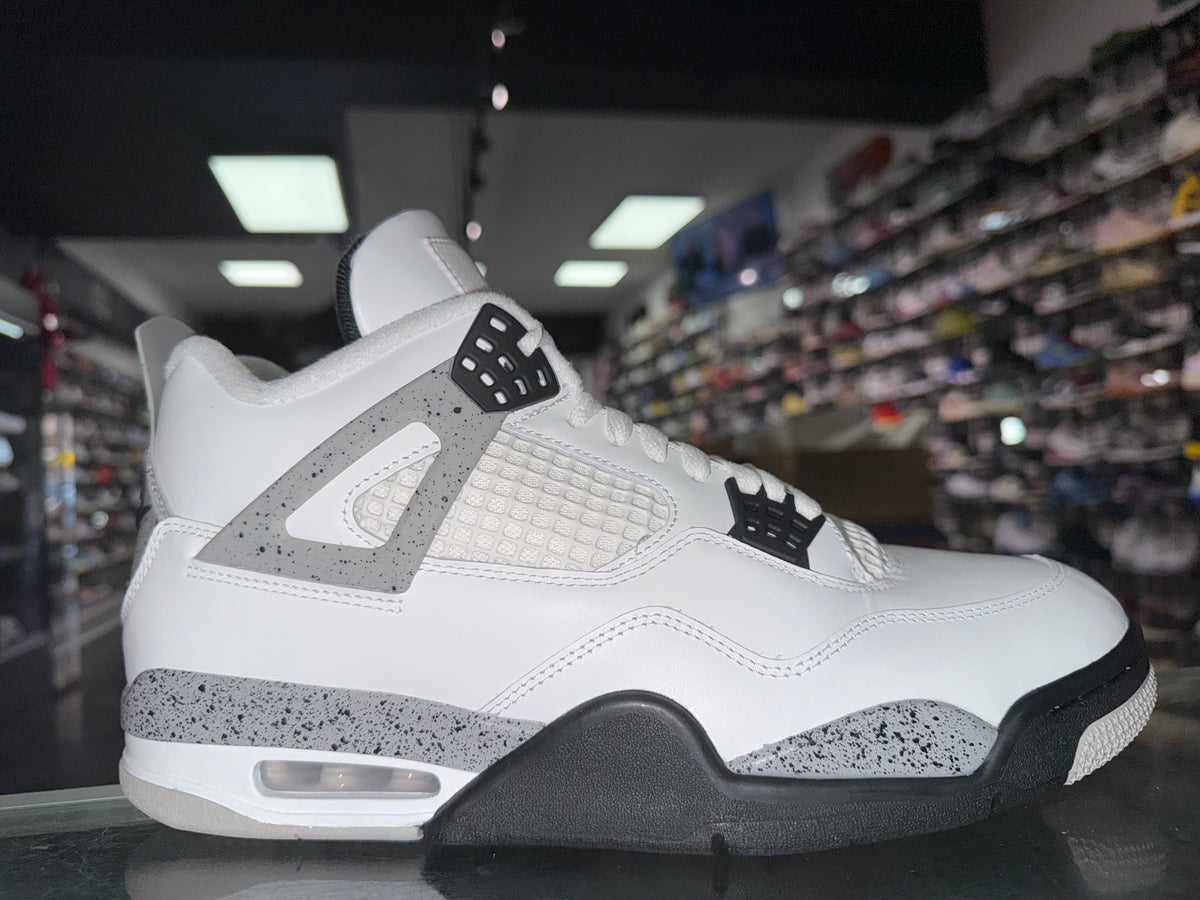 Air Jordan 4 White Cement sneaker, pre-owned, size 10.5