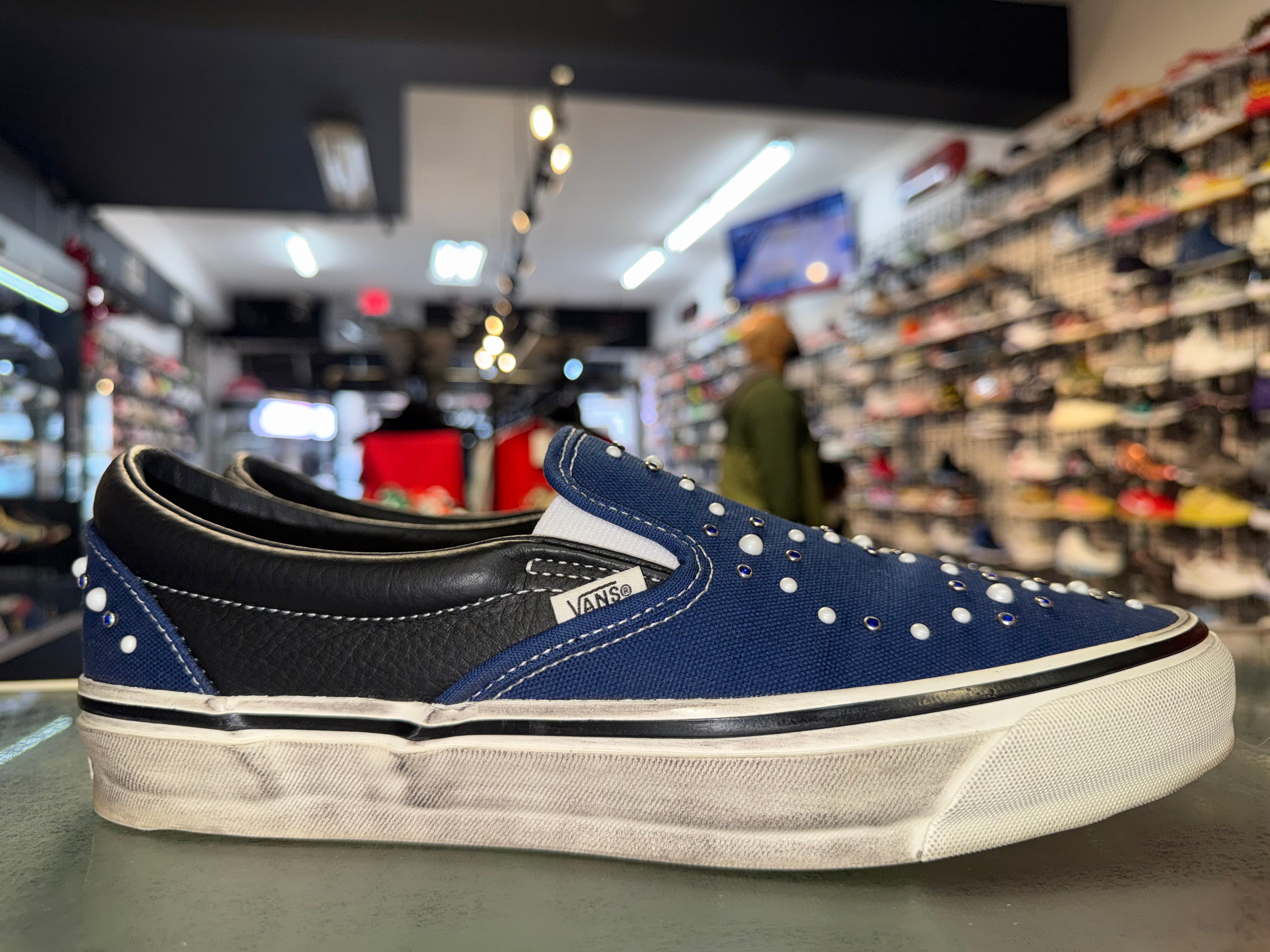 Size 10.5 Vans Classic Slip On 98 "Pearlized Pack Indigo"