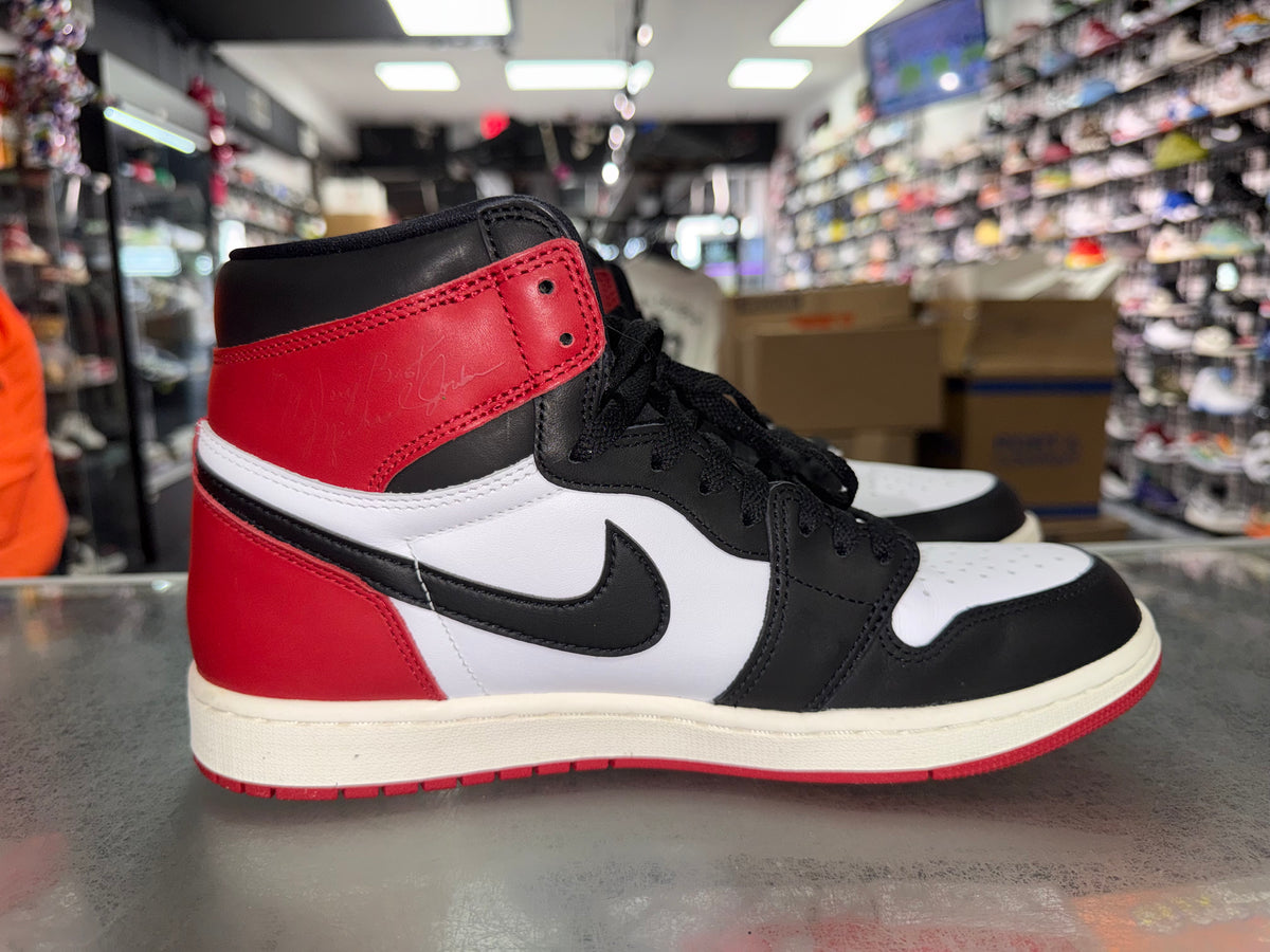 Air Jordan 1 Black Toe Reimagined sneaker, pre-owned, size 10.5 – view 3