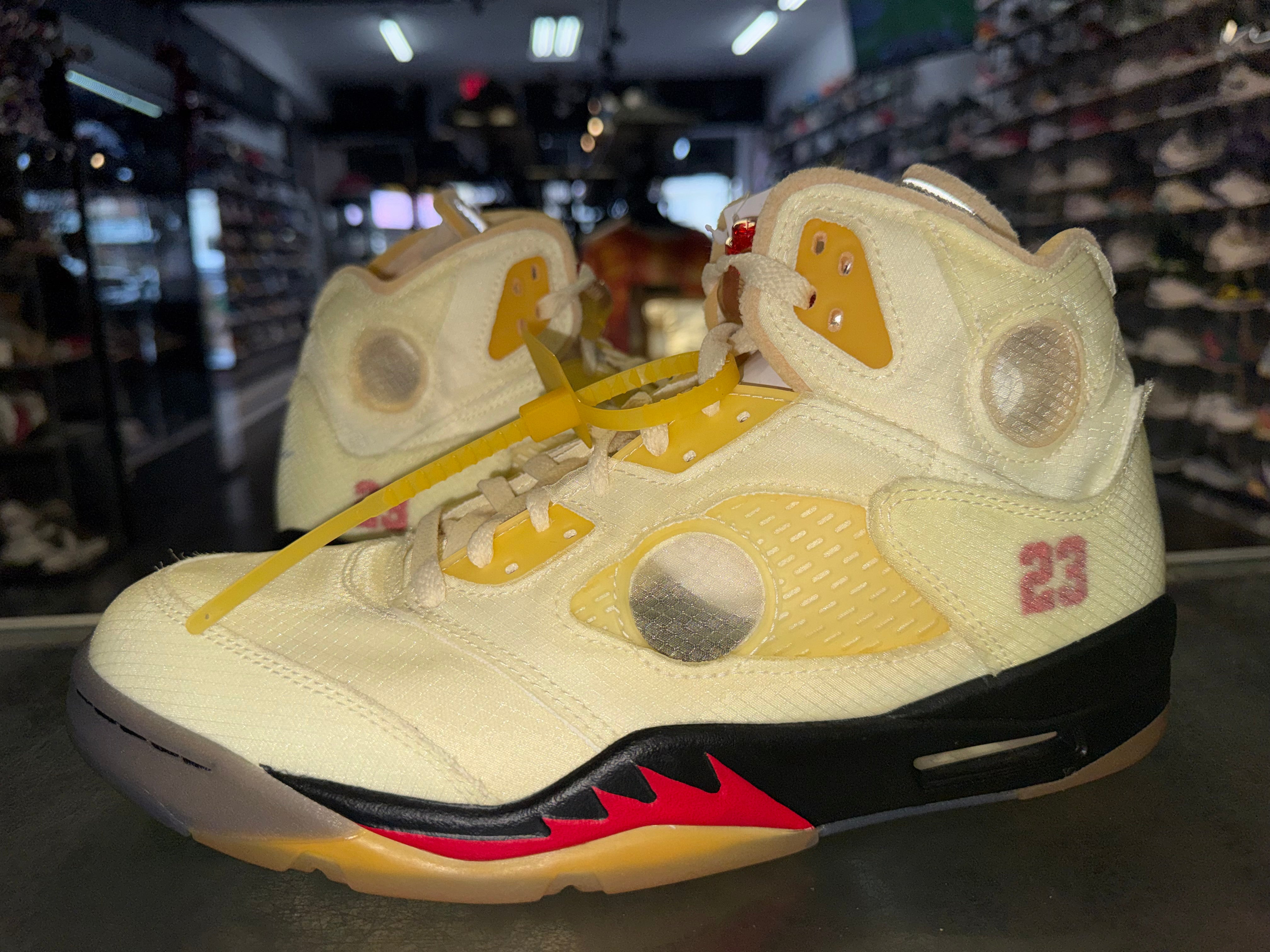 Size 11 Air Jordan 5 Off White "Sail"
