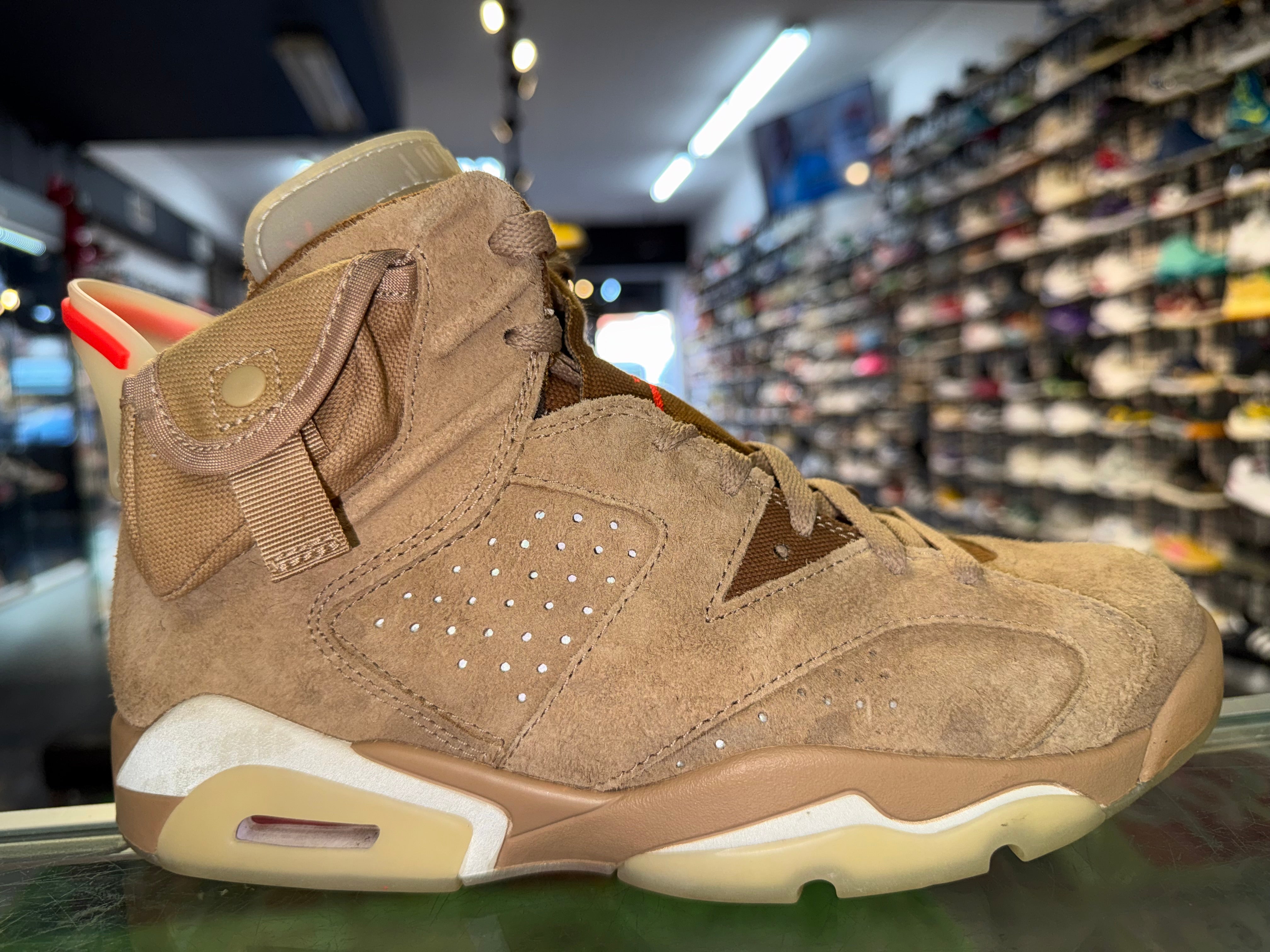 Size 6.5 Air Jordan 6 Travis Scott "British Khaki"
