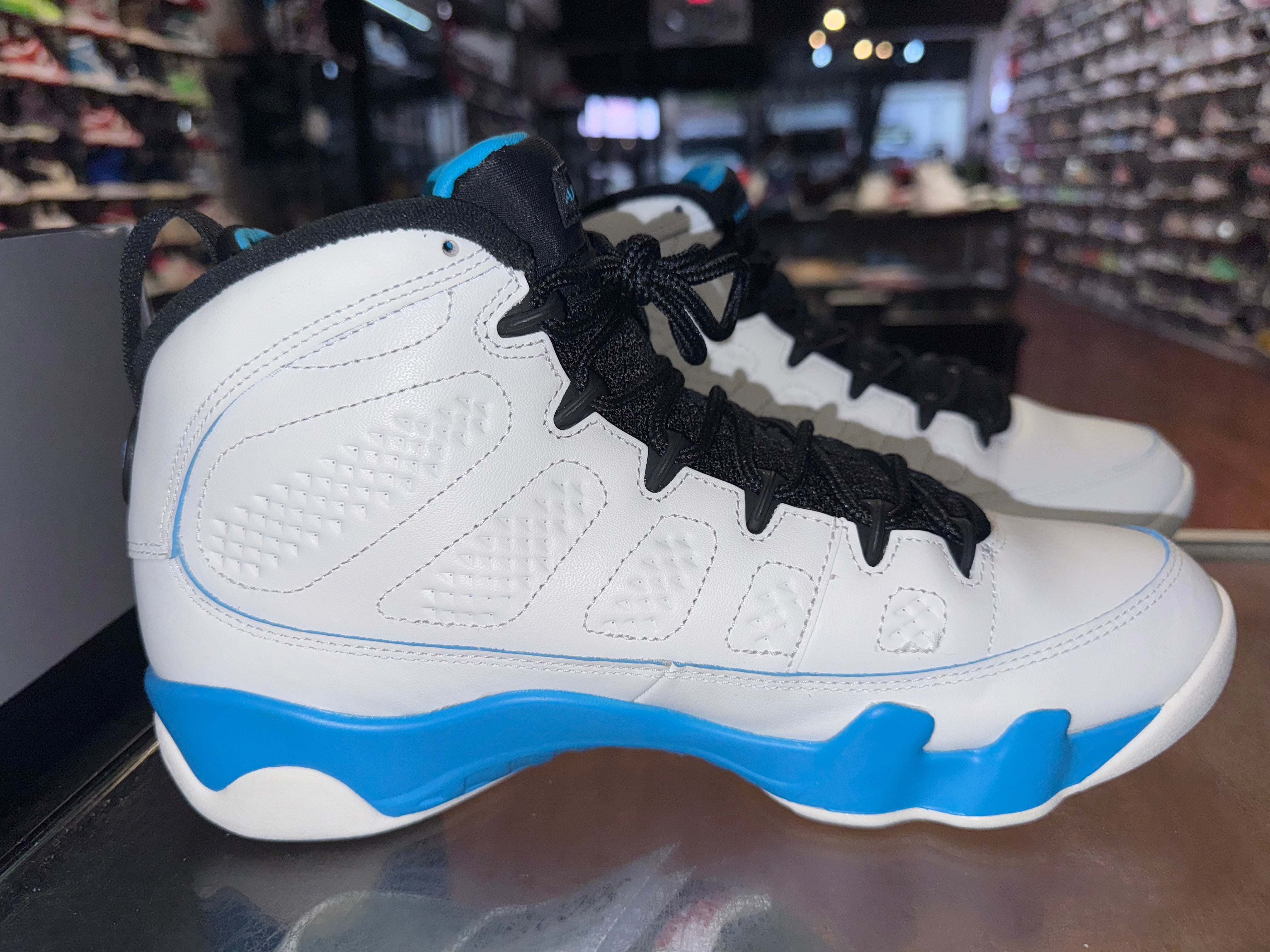 Size 9.5 Air Jordan 9 "Powder Blue"