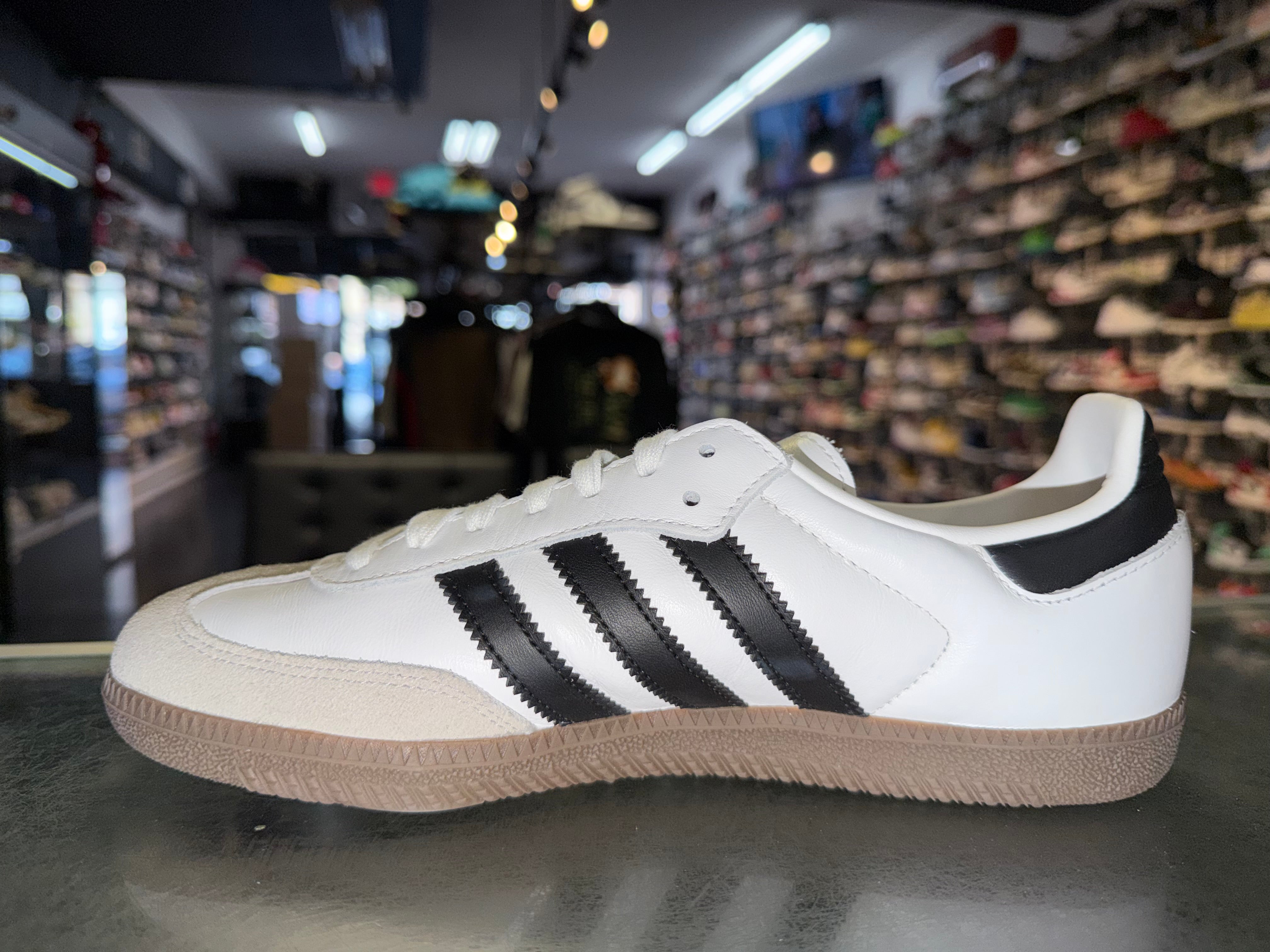 Size 8.5 Adidas Samba OG "Cloud White Core Black"