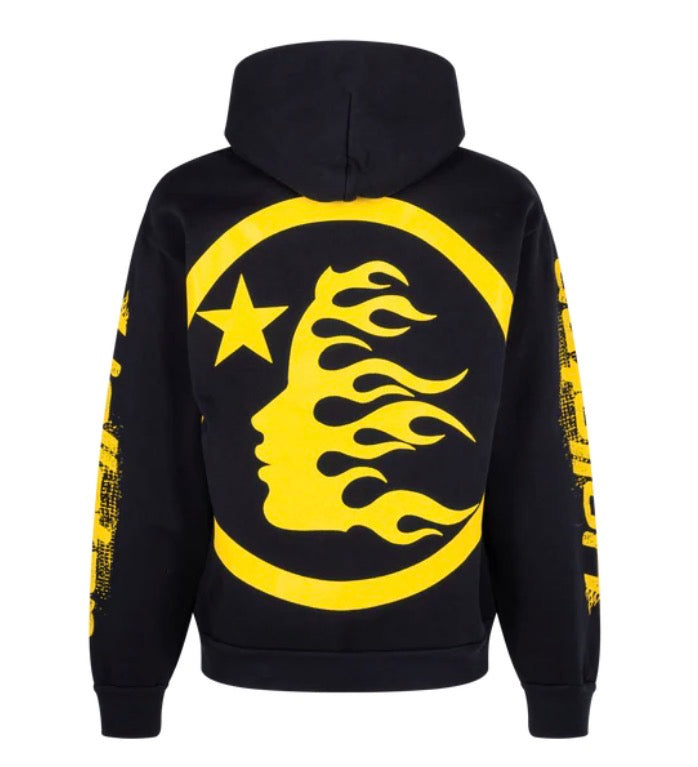 Size S (Fits M) Hellstar Speed Hoodie “Navy/Yellow” Brand New