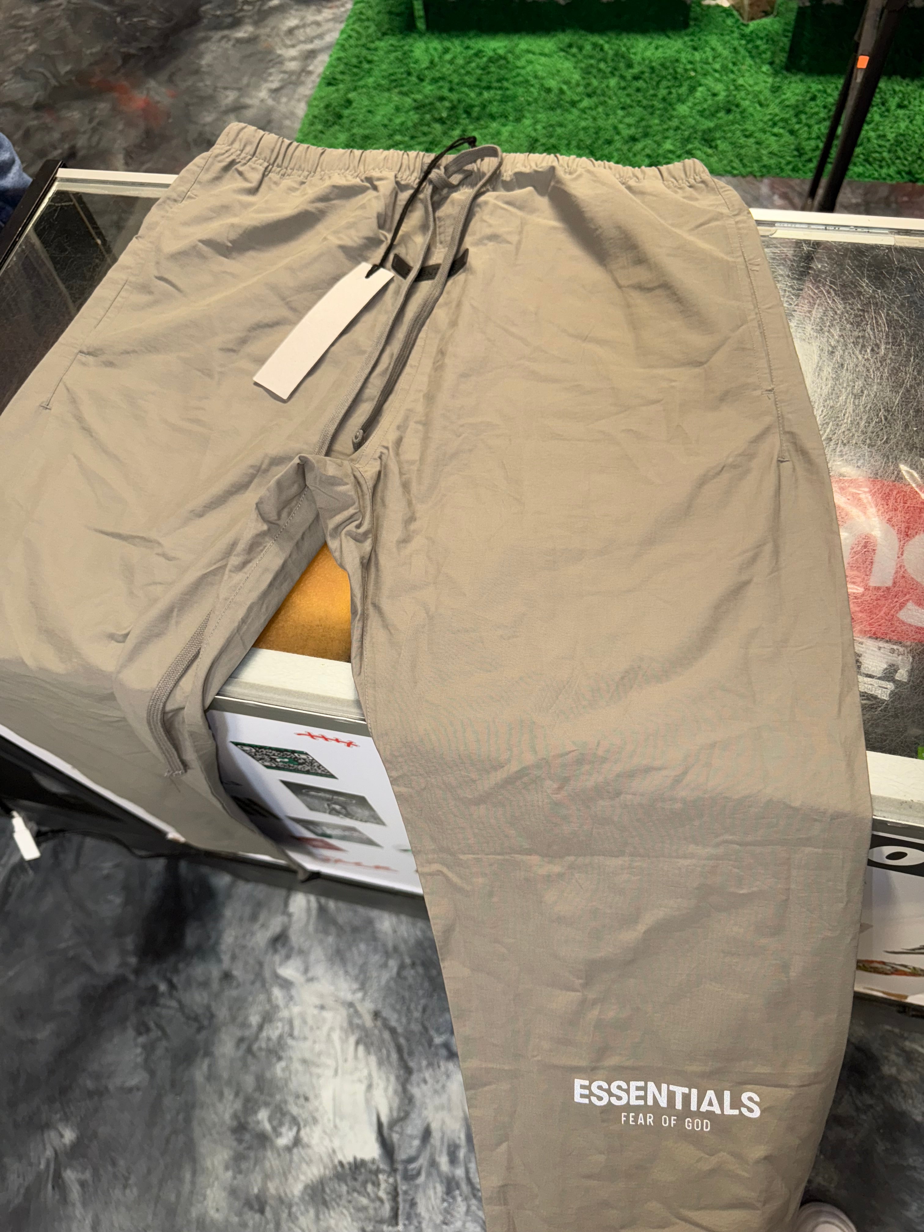 Size M Essentials FOG Track Pants “Tan” Brand New