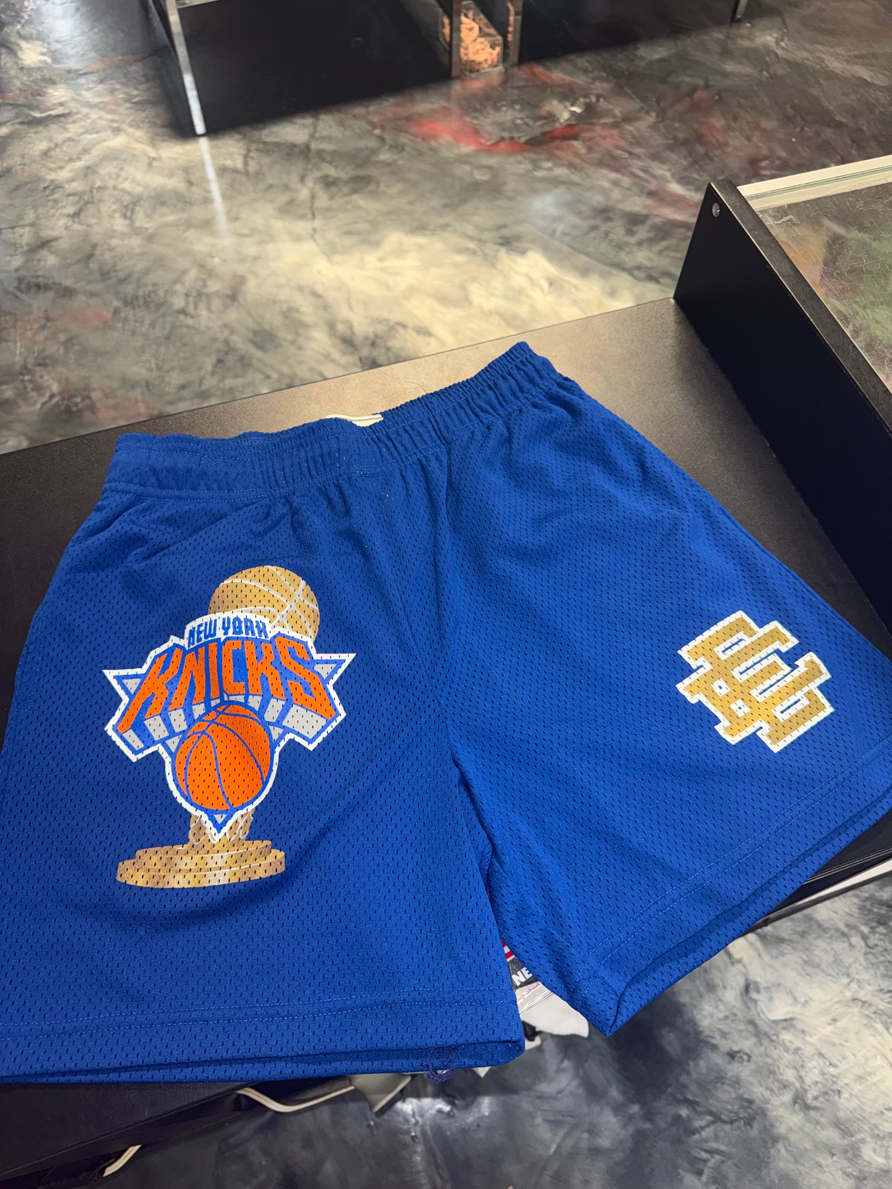 Size M Eric Emanuel x NY Knicks EE Shorts “Champs Blue” Brand New