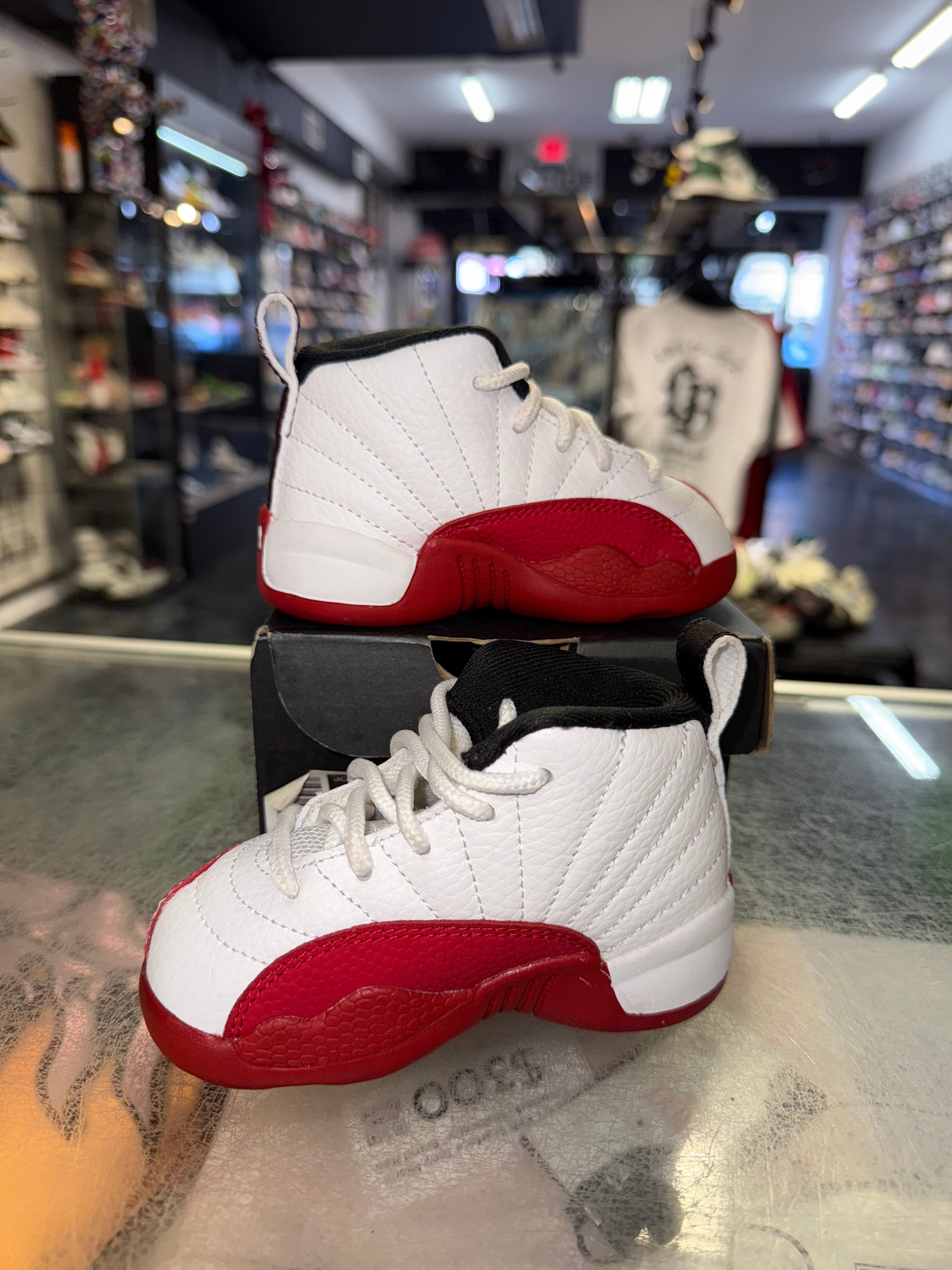Size 5c Air Jordan 12 "Cherry" (TD)