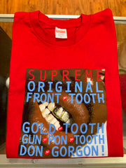 Size XL Supreme Gold Tooth Tee “Red” Brand New