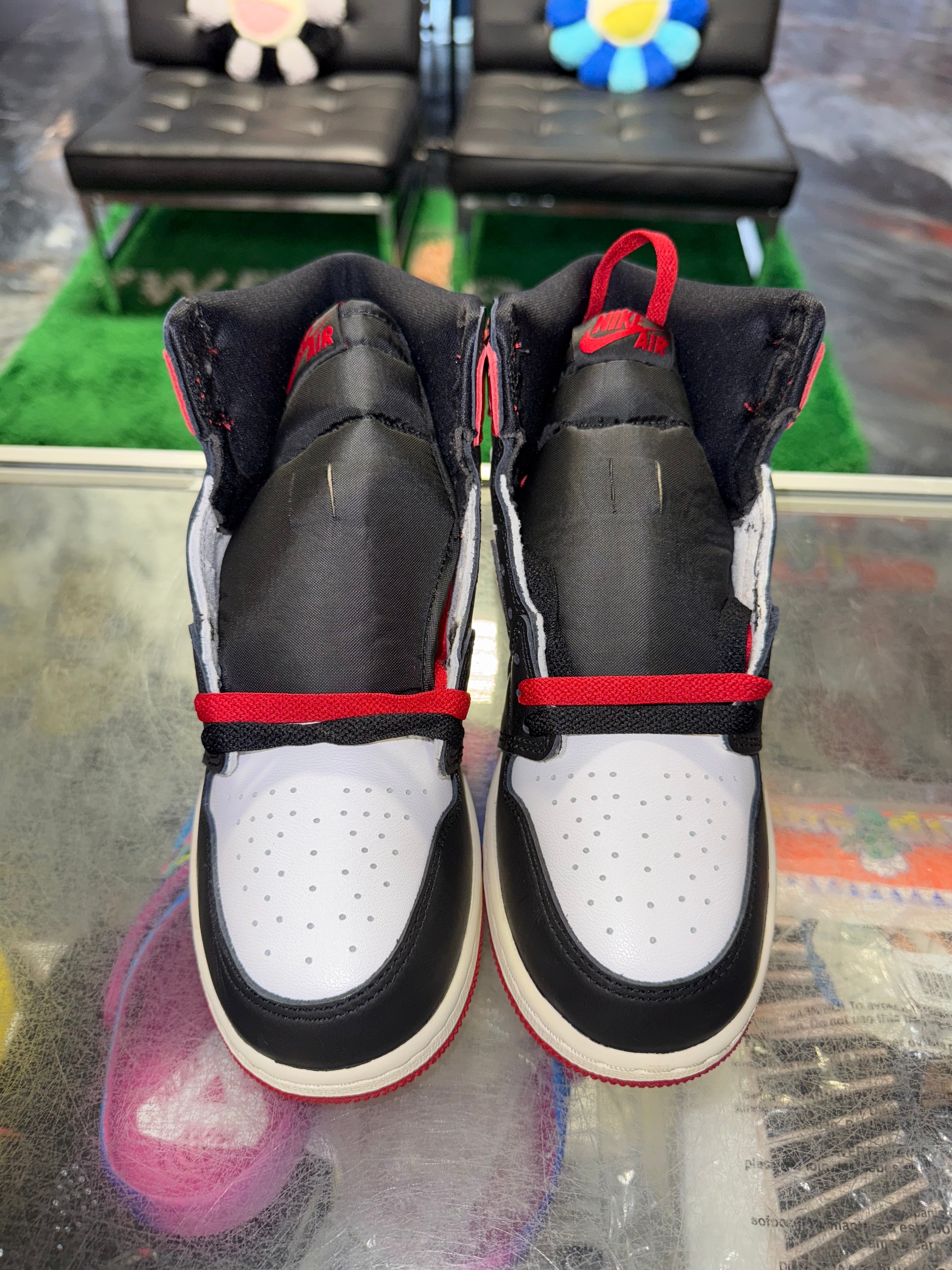 Size 6y Air Jordan 1 "Black Toe Reimagined" Brand New