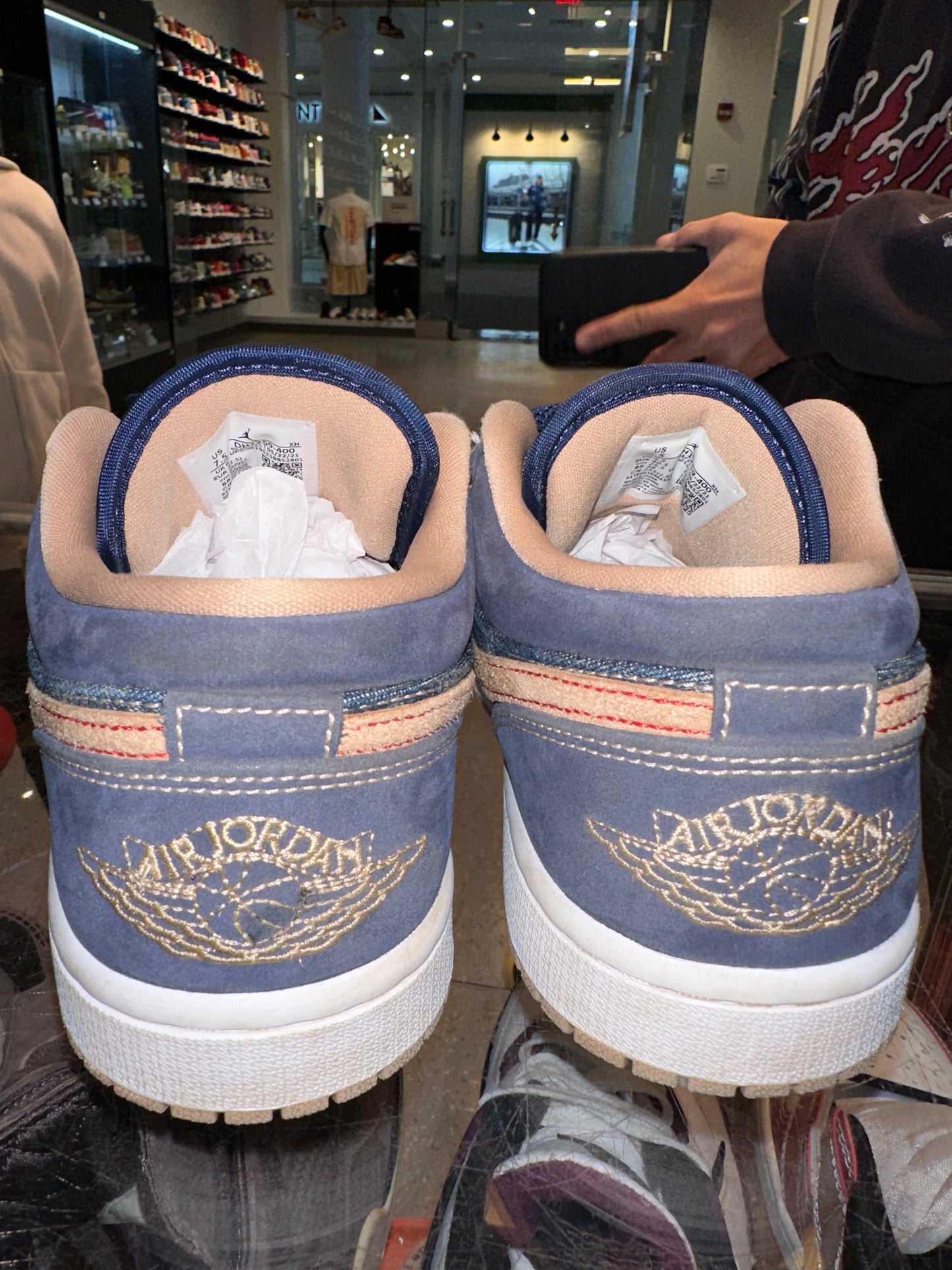 Size 7.5 Air Jordan 1 Low “Denim” (Mall)