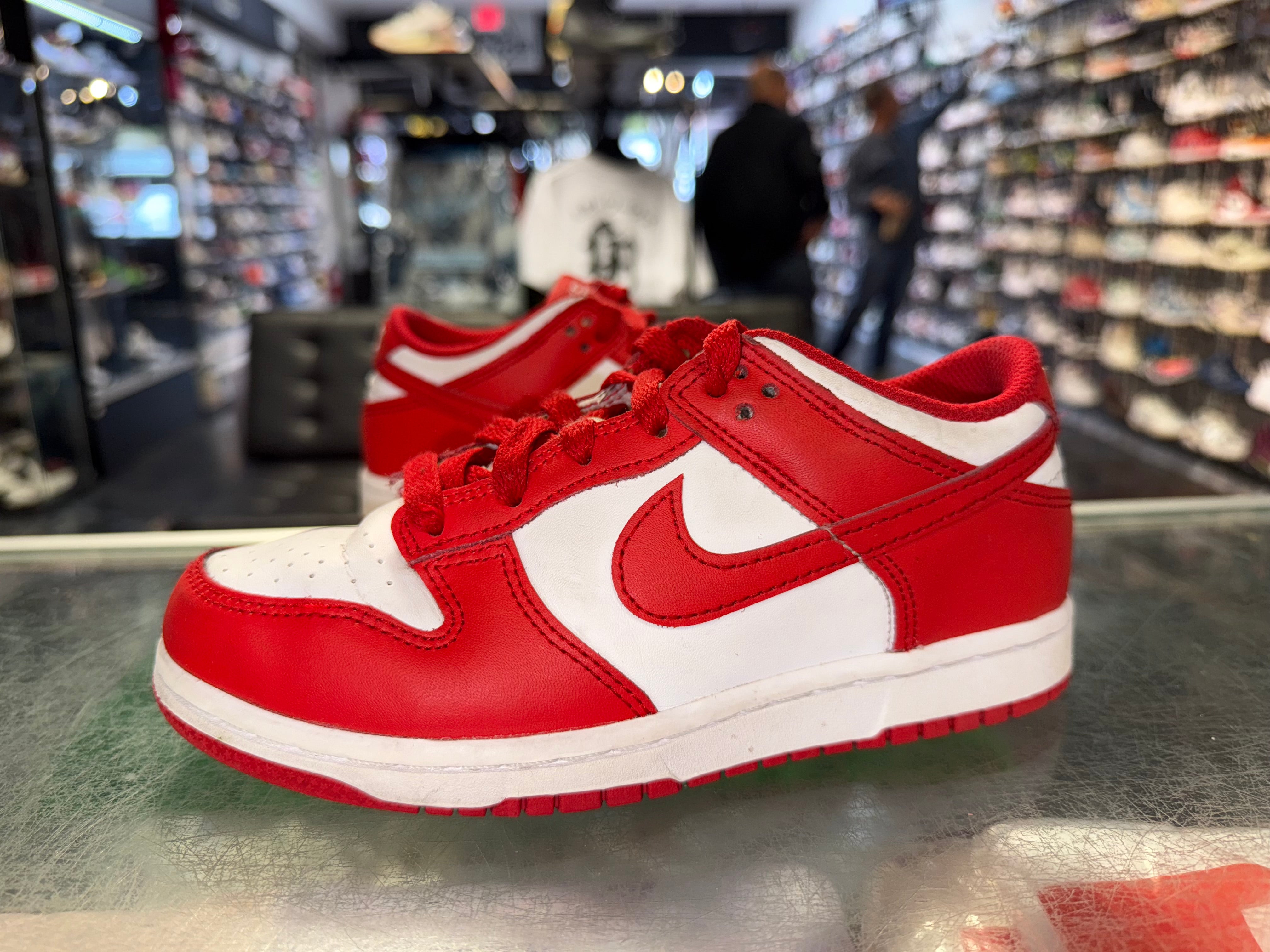 Size 1y Dunk Low “University Red” (PS)