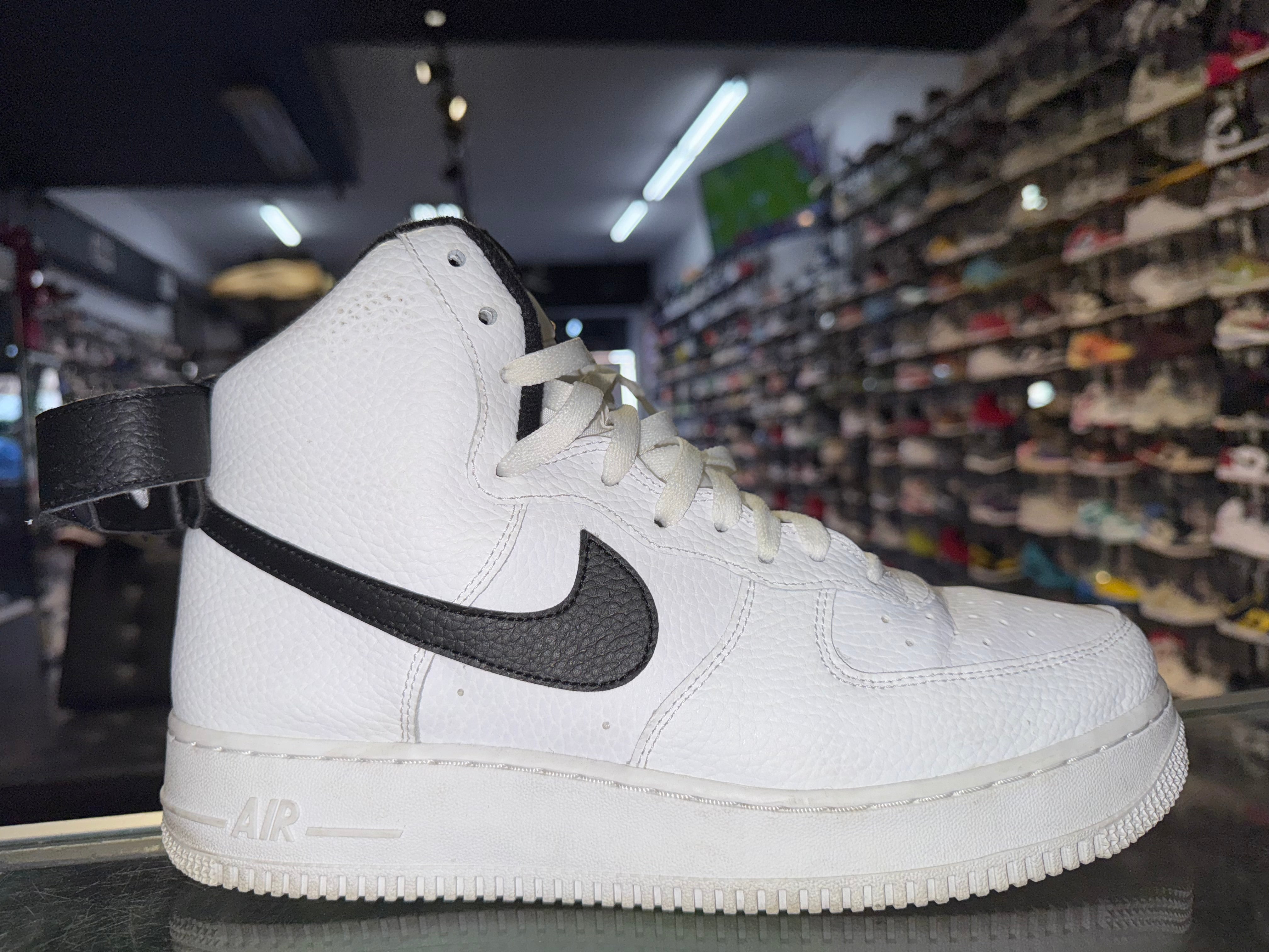 Size 9.5 AF1 High "White Black" - R