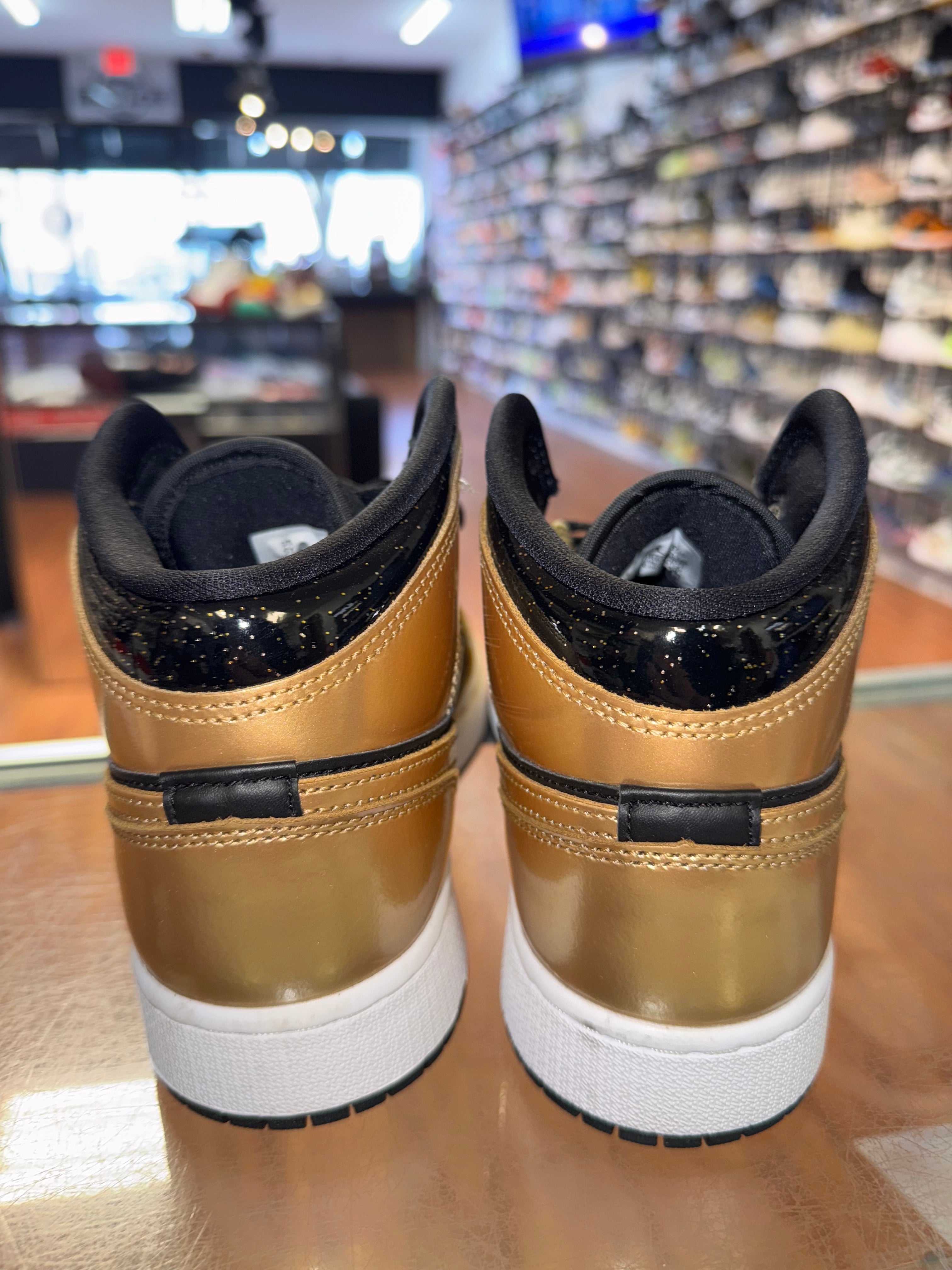 Size 5y Air Jordan 1 Mid "Black Gold"