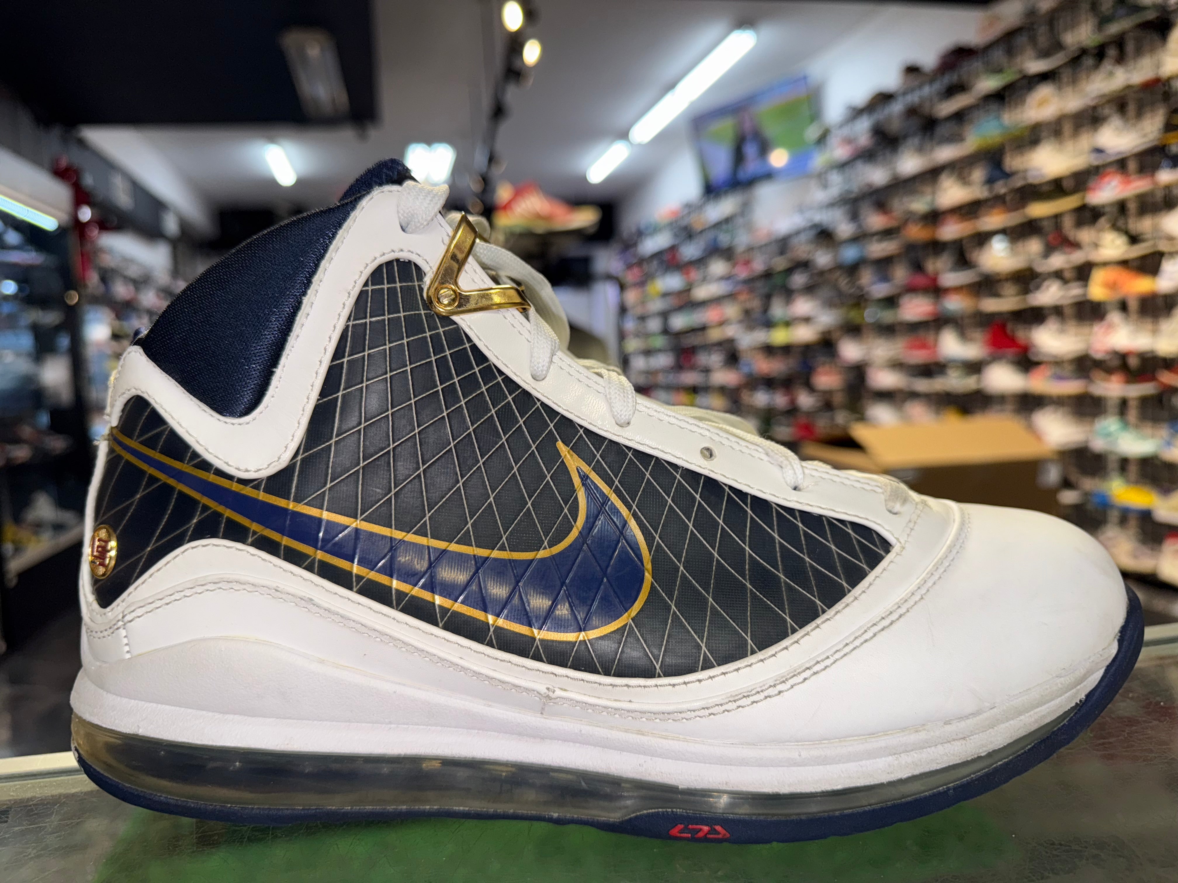 Size 11.5 Lebron 7 "White Midnight Navy"