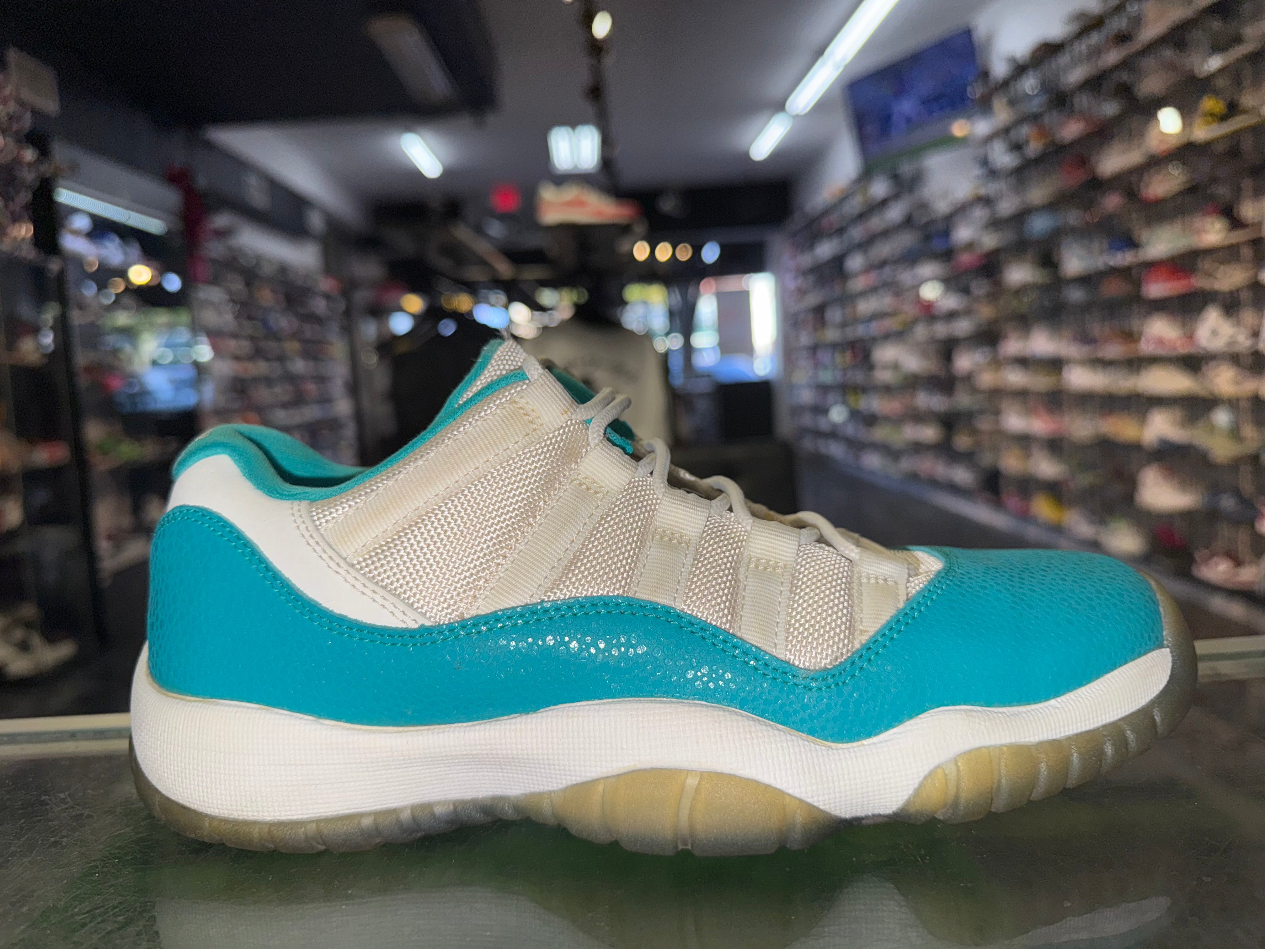 Size 6.5y Air Jordan 11 Low "Turquoise"