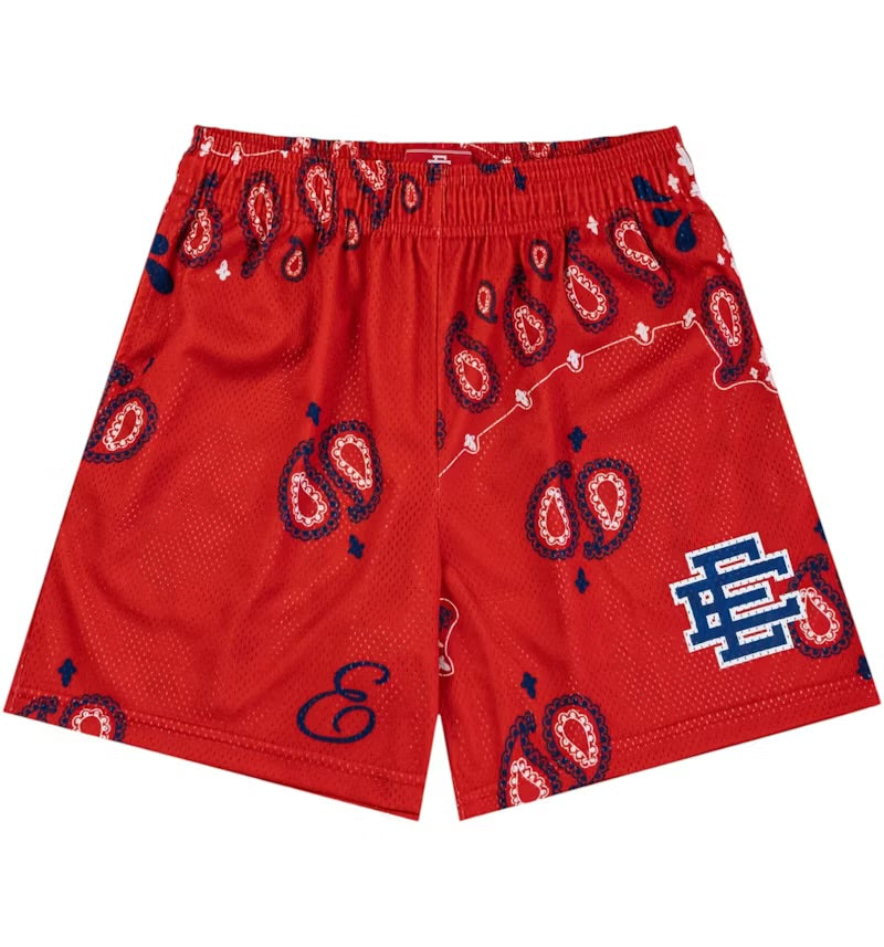 Size XL Eric Emanuel EE Shorts Paisley “Blue/Red” Brand New