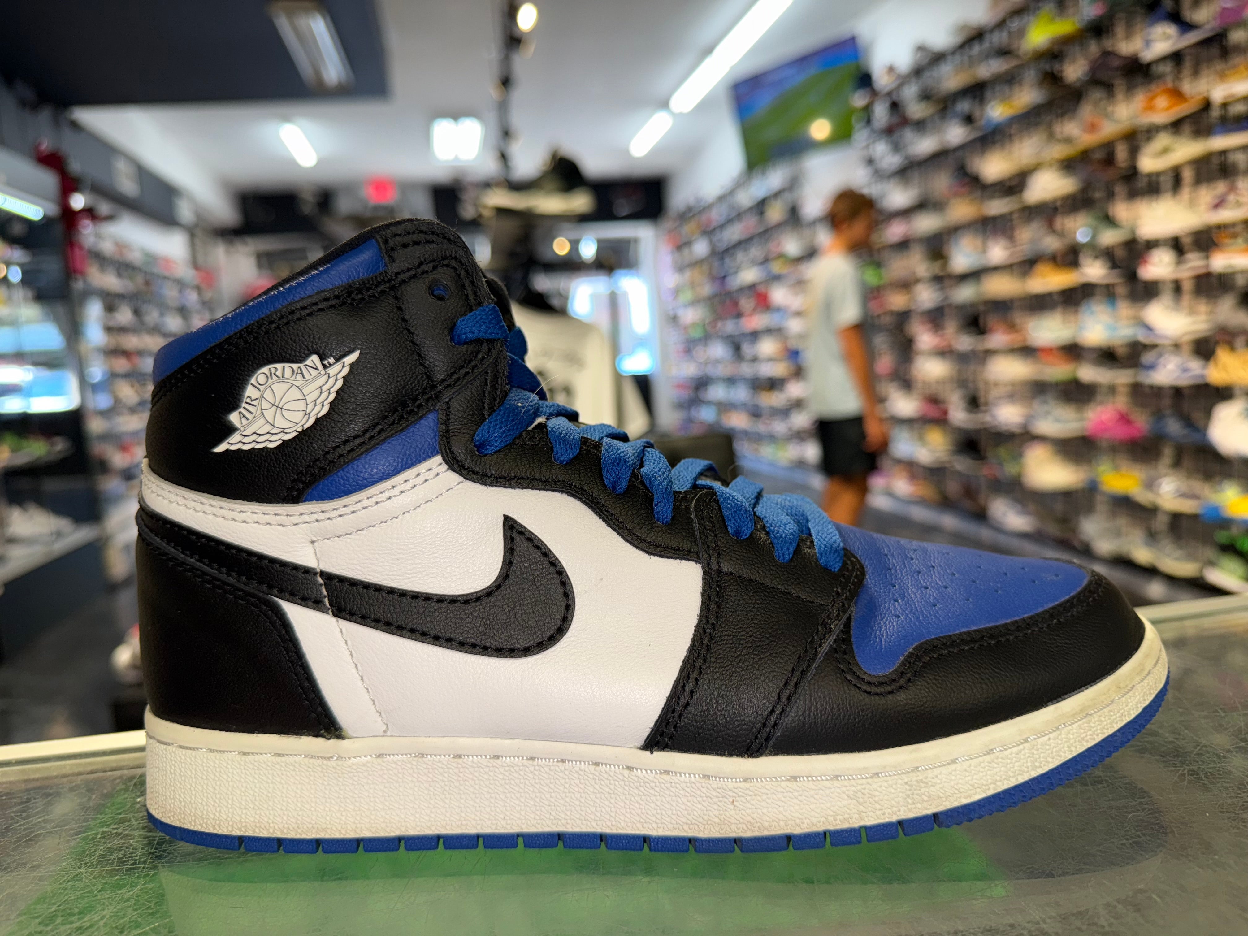 Size 7y Air Jordan 1 "Royal Toe"