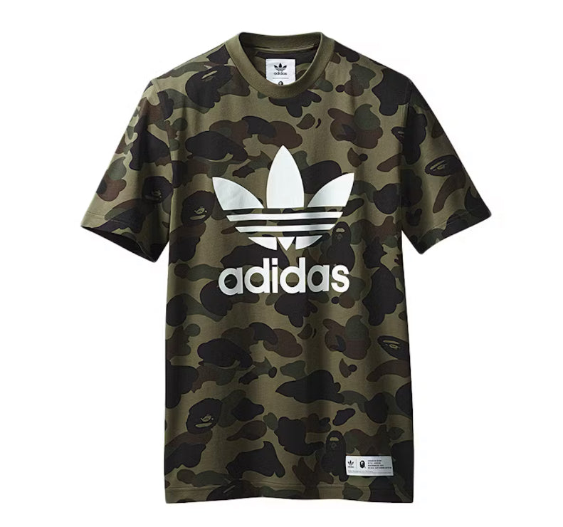 Size L Bape x Adidas Tee “Green Camo” Brand New