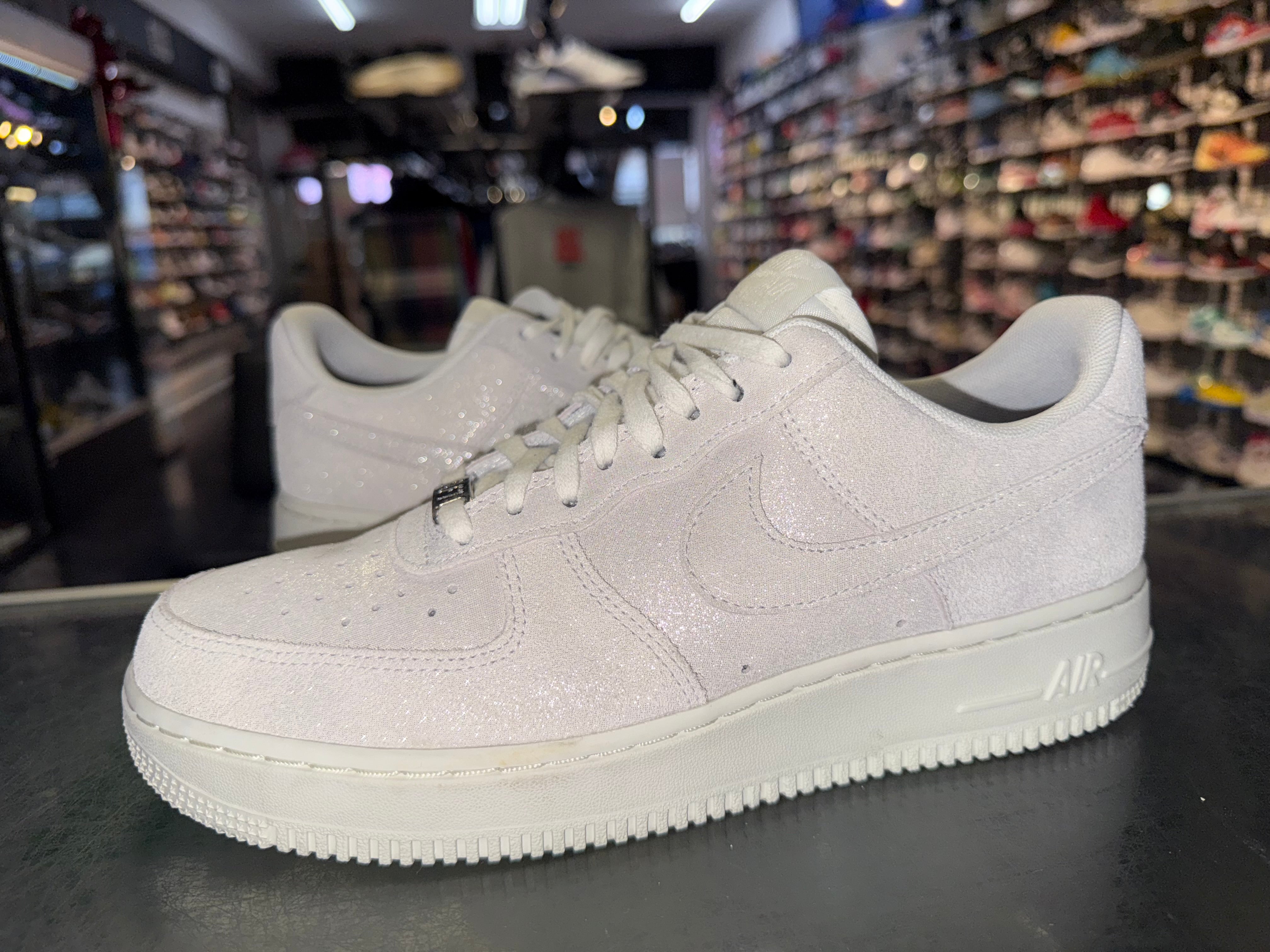 Size 7.5 (9W) Air Force 1 “Sail Glittery Suede"
