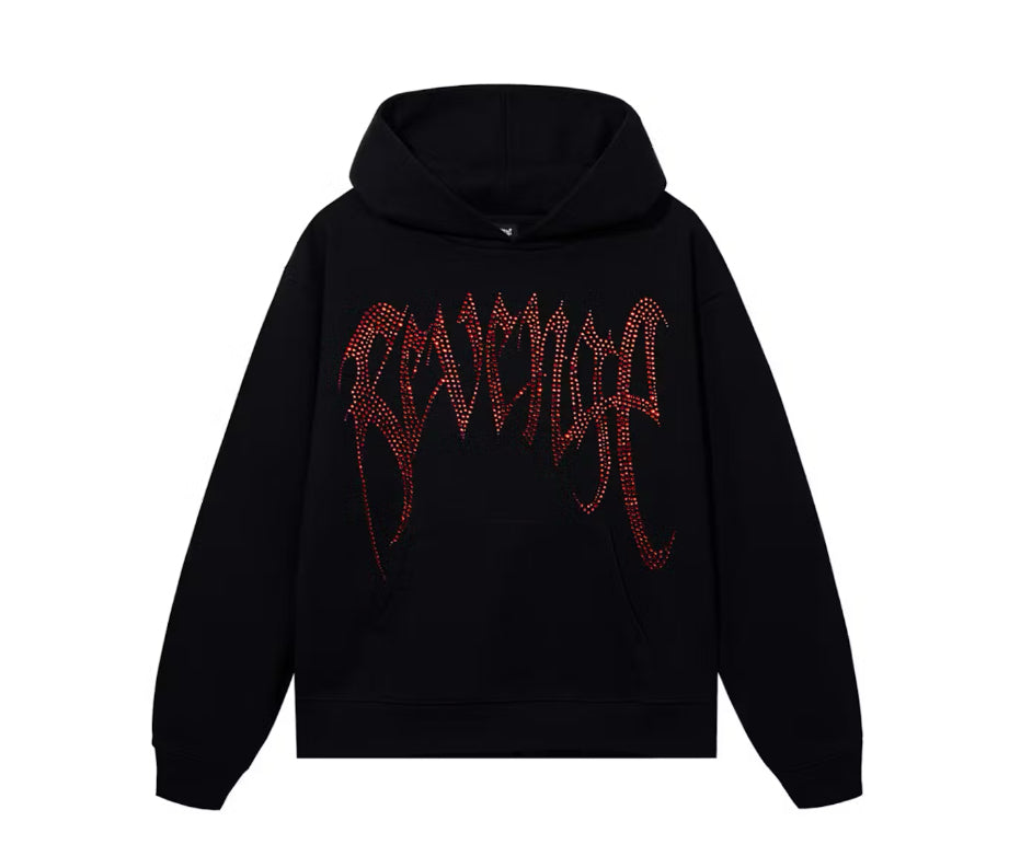 Size XL Revenge x XXXTentacion Bedazzled Hoodie “Black”