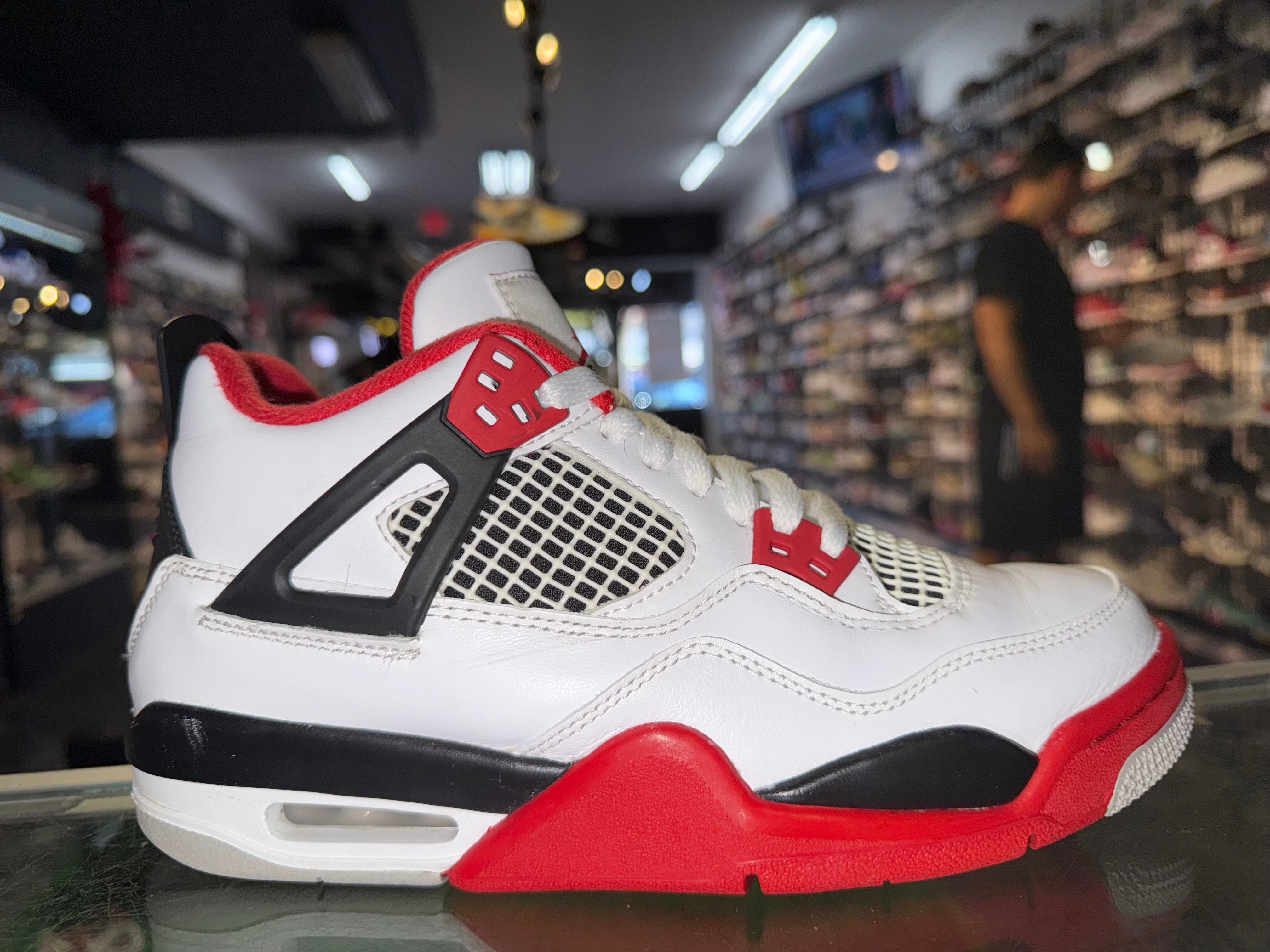 Size 5.5y Air Jordan 4 "Fire Red"