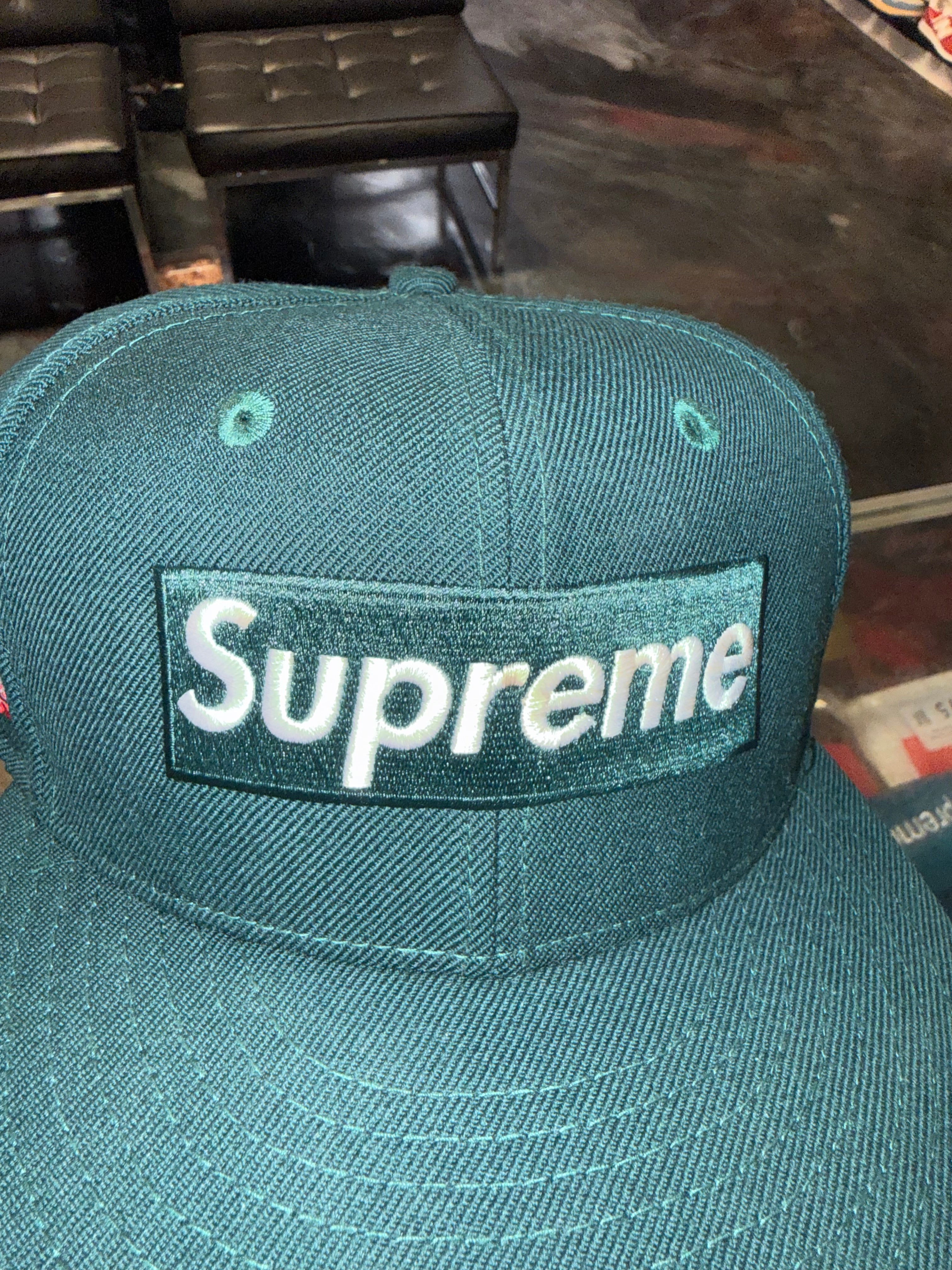 Size 7 1/8 Supreme World Famous New Era Fitted Hat “Green