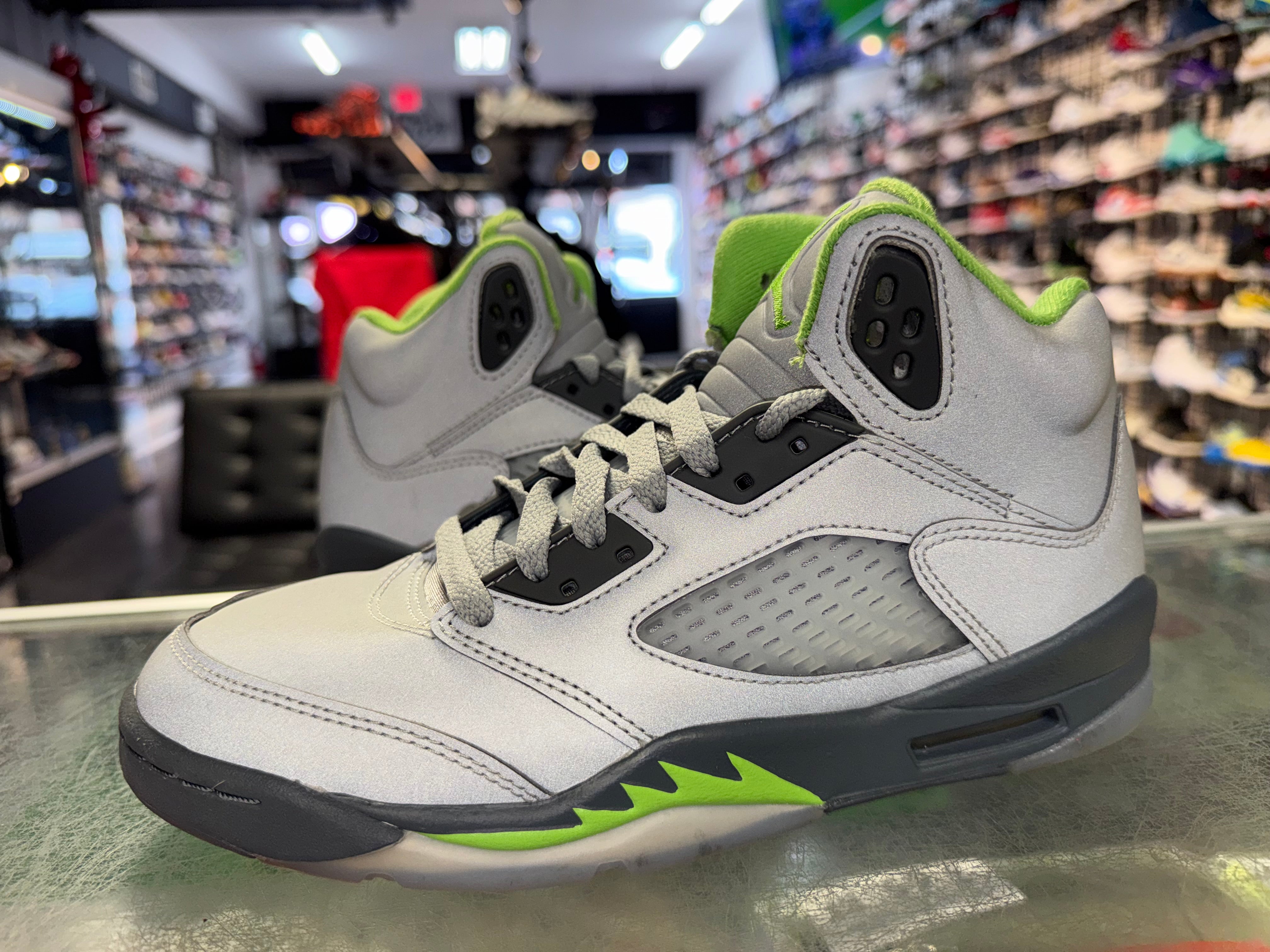 Size 5.5y Air Jordan 5 "Green Bean"