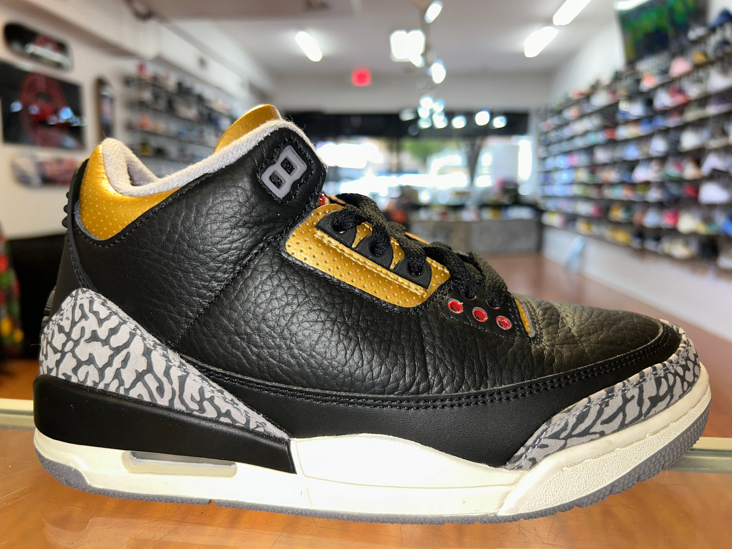 Size 6 (7.5W) Air Jordan 3 “Gold Cement” (MAMO)