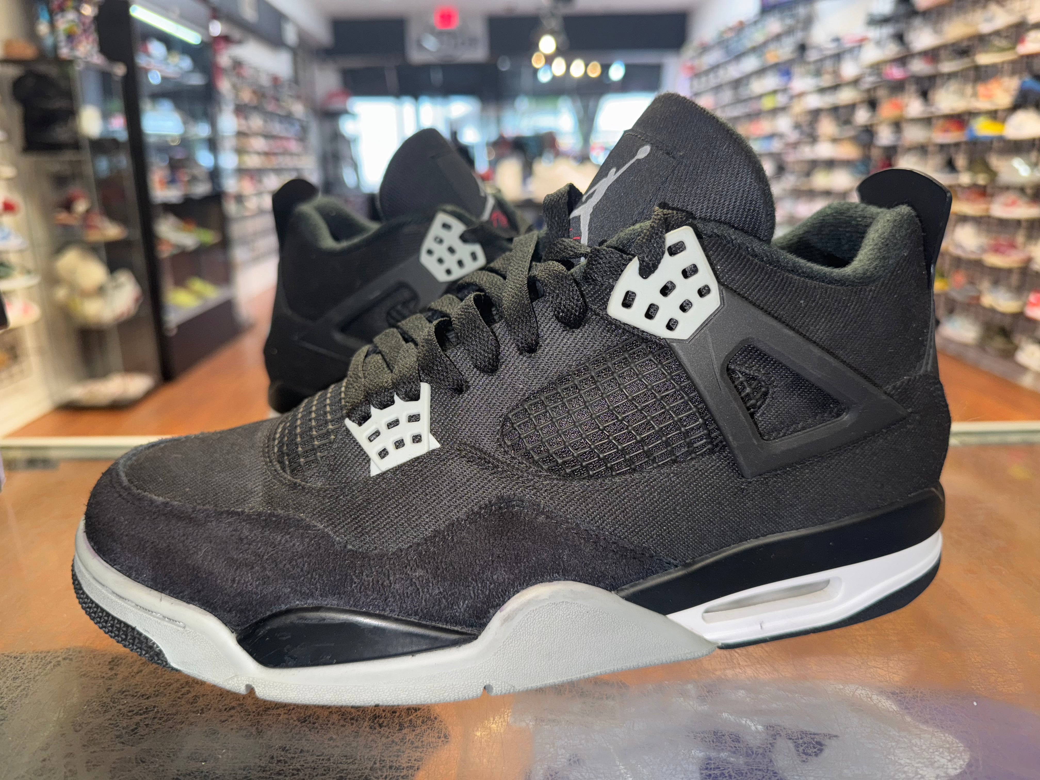 Size 11 Air Jordan 4 “Black Canvas”
