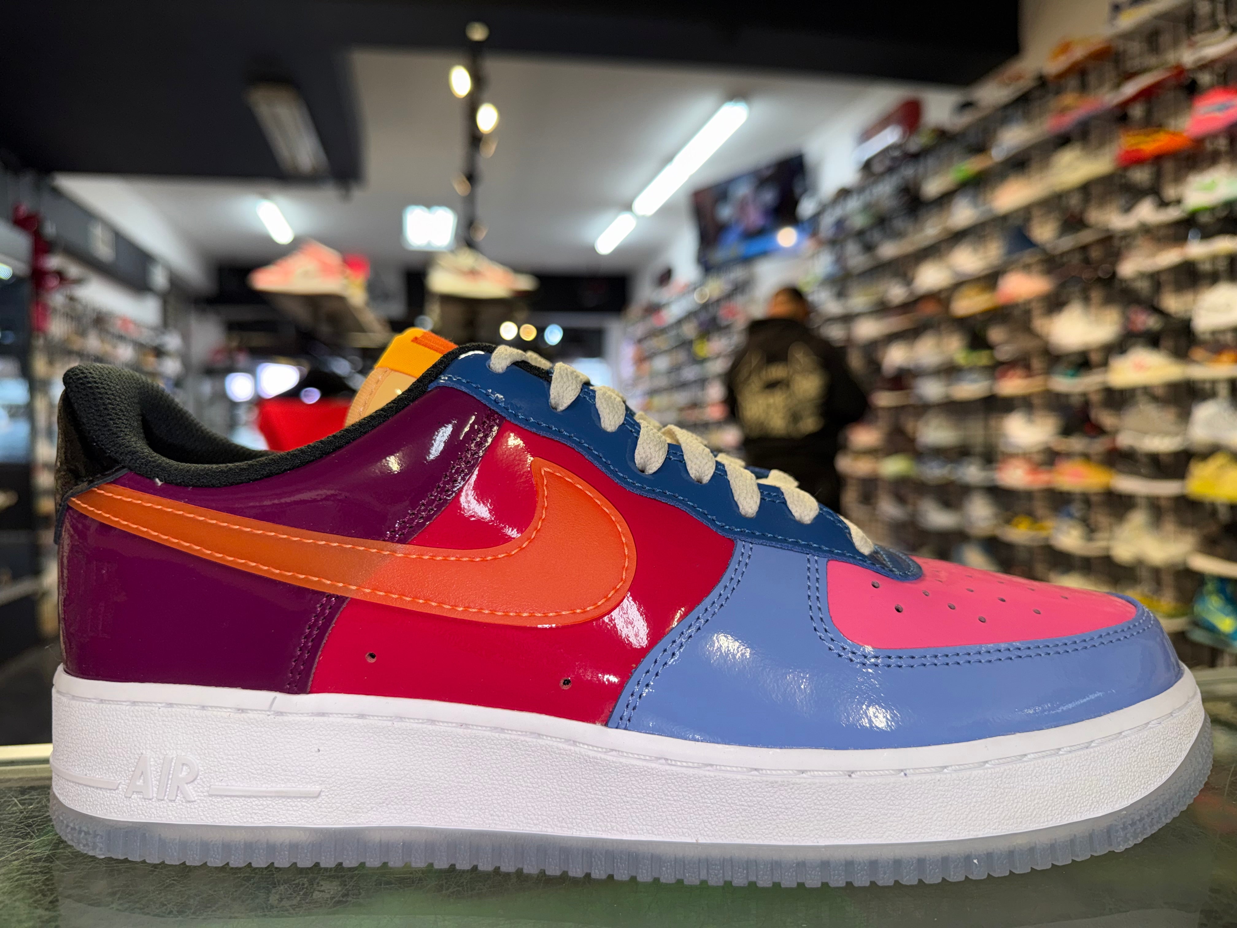 Size 10.5 Air Force 1 Undefeated "Multi Patent Total Orange" Brand New