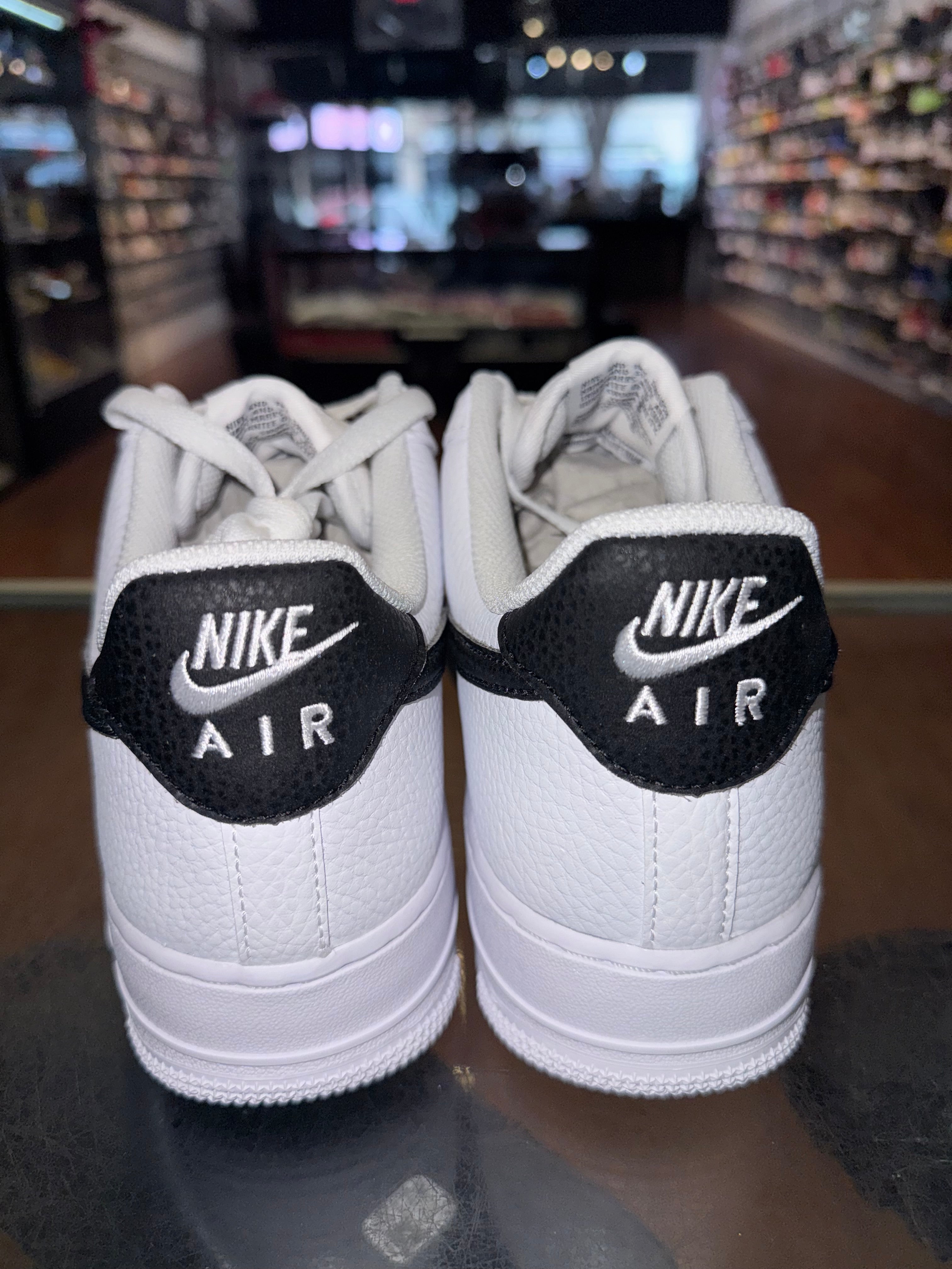 Size 9 Air Force 1 "White Black Pebbled Leather" Brand New