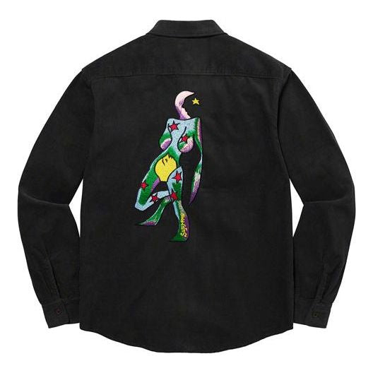 Size M Supreme Gonz Corduroy Work Shirt “Black”