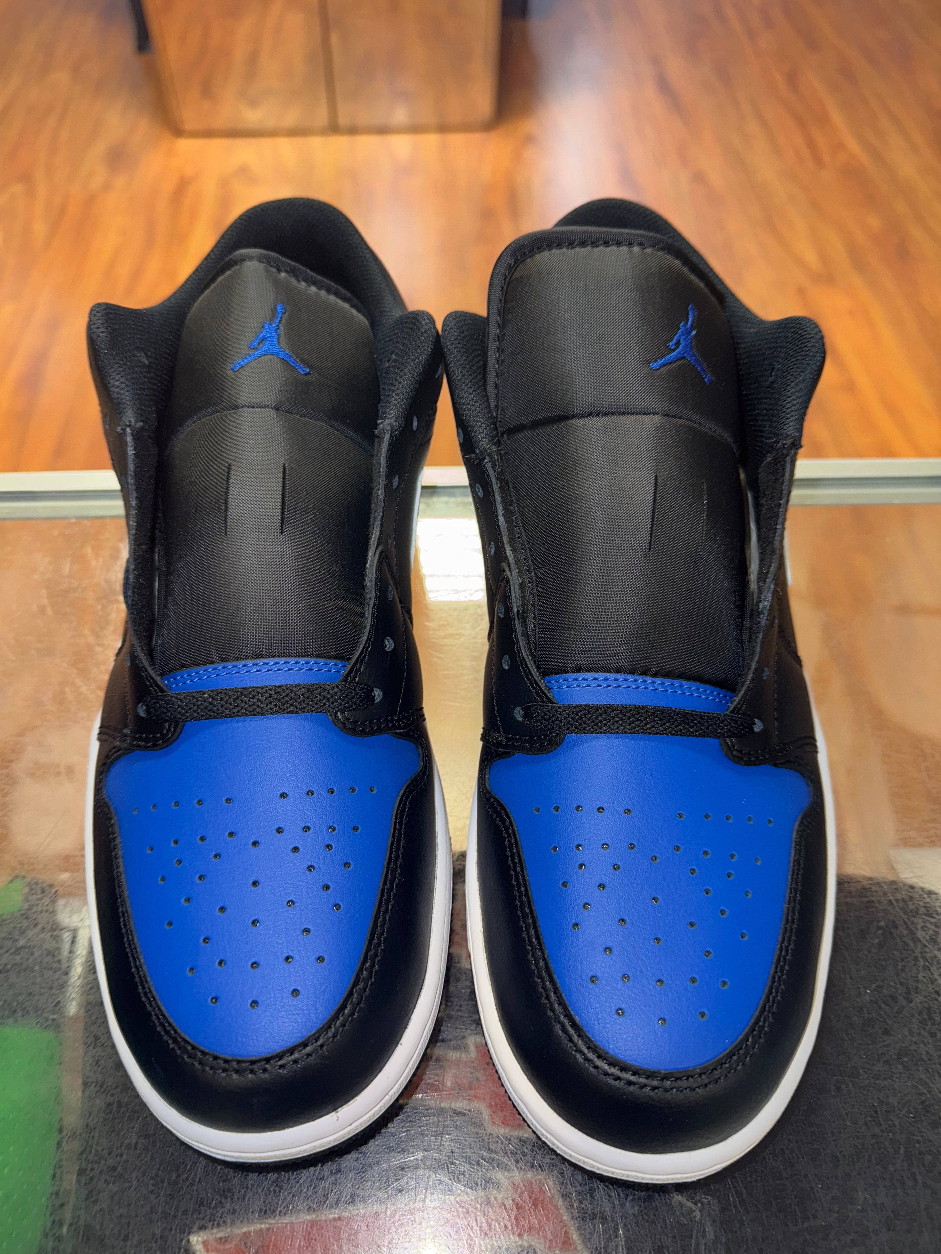 Size 9 Air Jordan 1 Low "Black Royal Toe" Brand New