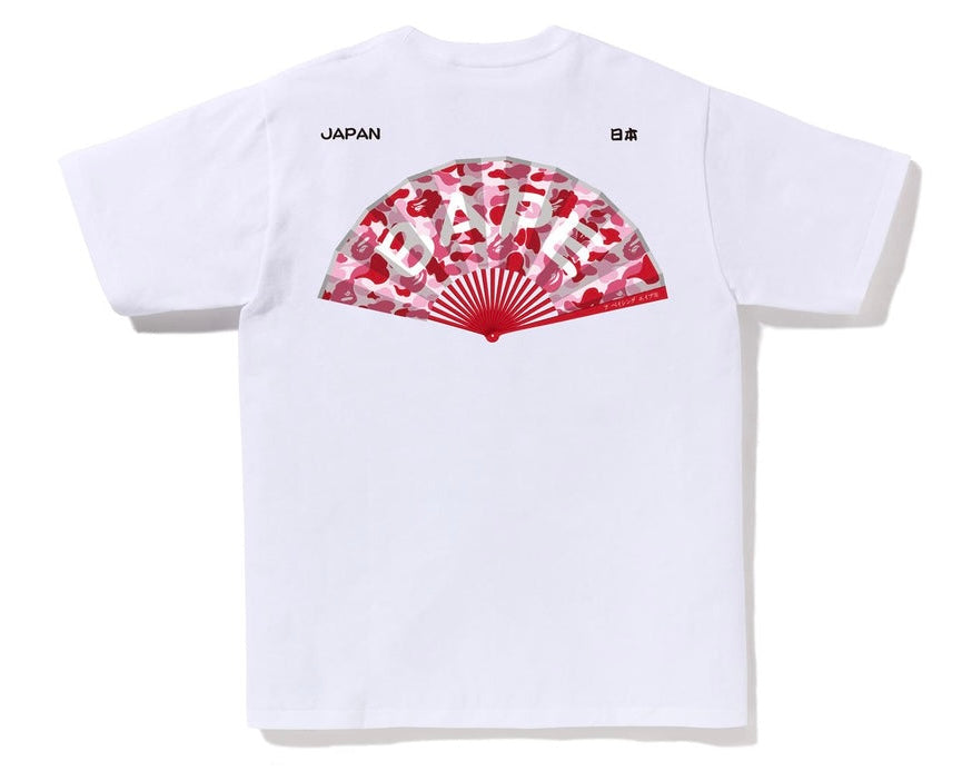 Size XL Bape Fan Tee "White Pink" Brand New