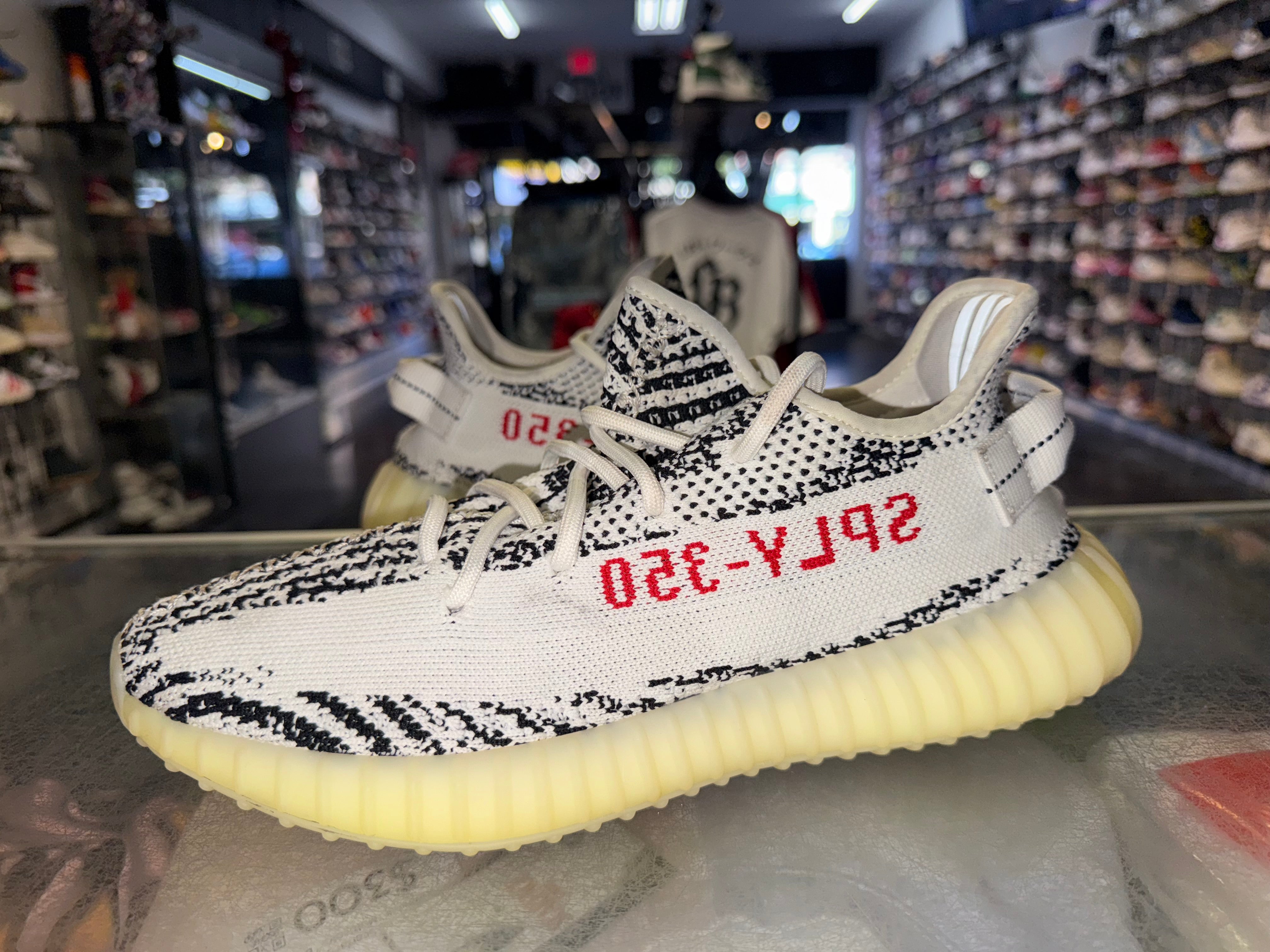 Size 9 Yeezy Boost 350 V2 "Zebra"