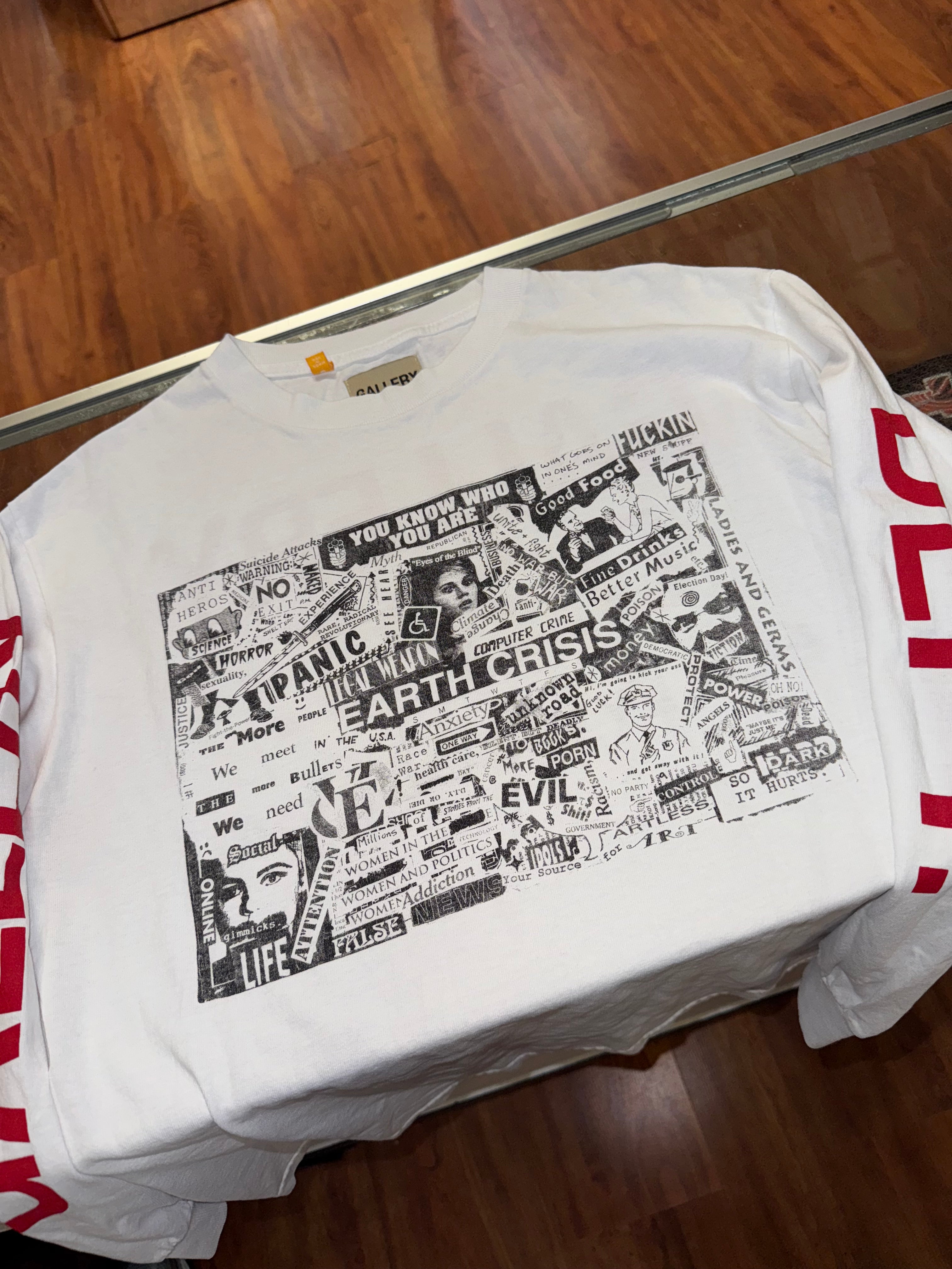 Size S Gallery Dept Earth Crisis Long Sleeve “White/Red”